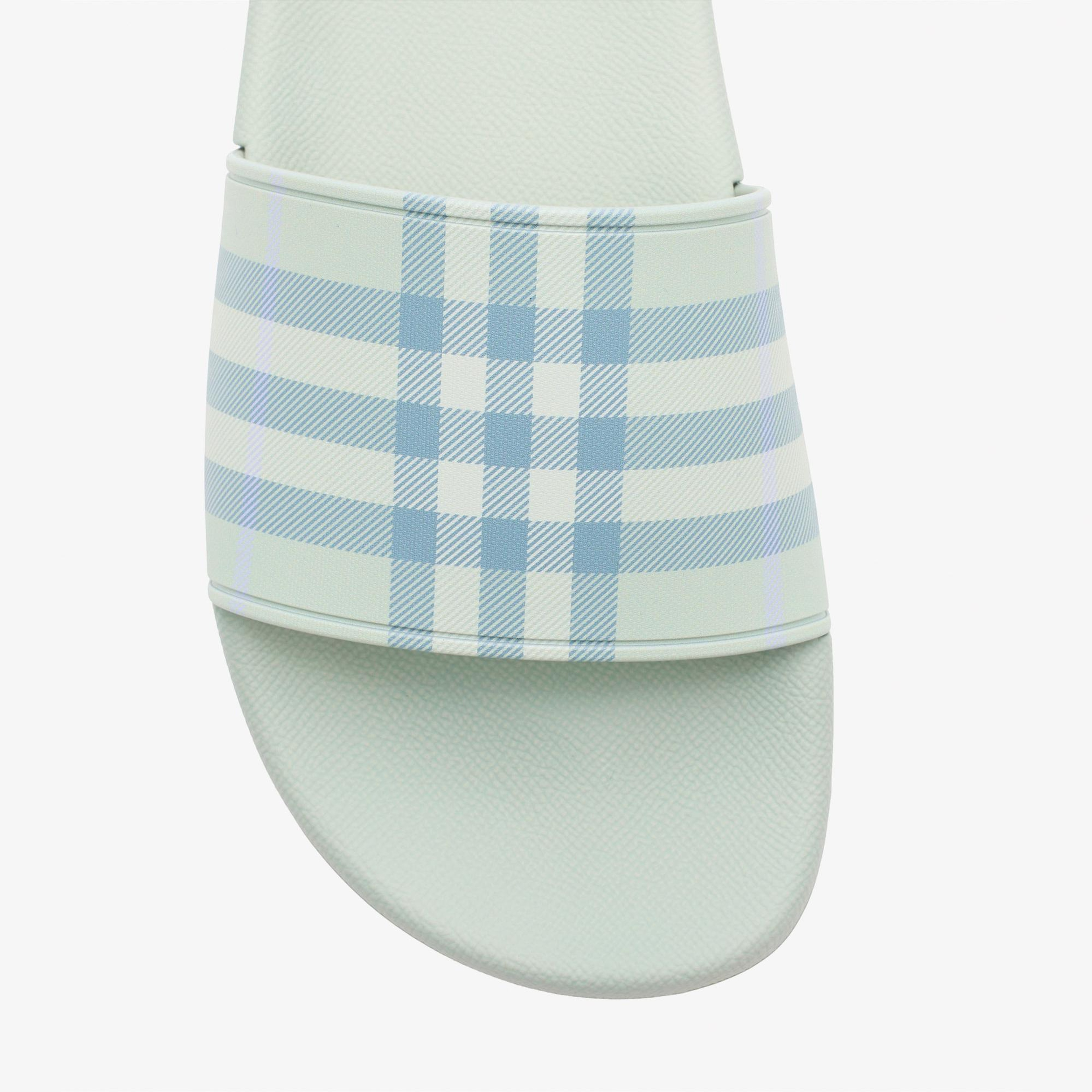 Burberry Furley Check Kadın Yeşil Terlik