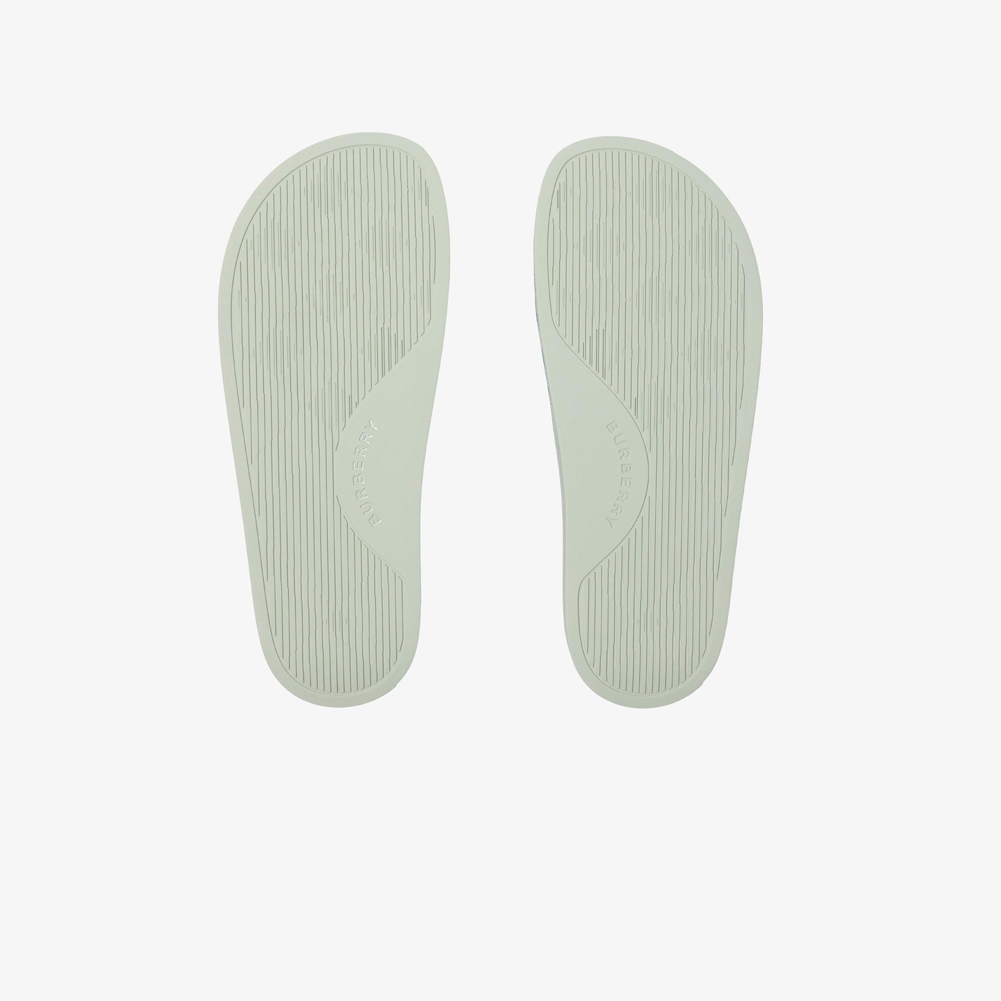 Burberry Furley Check Kadın Yeşil Terlik