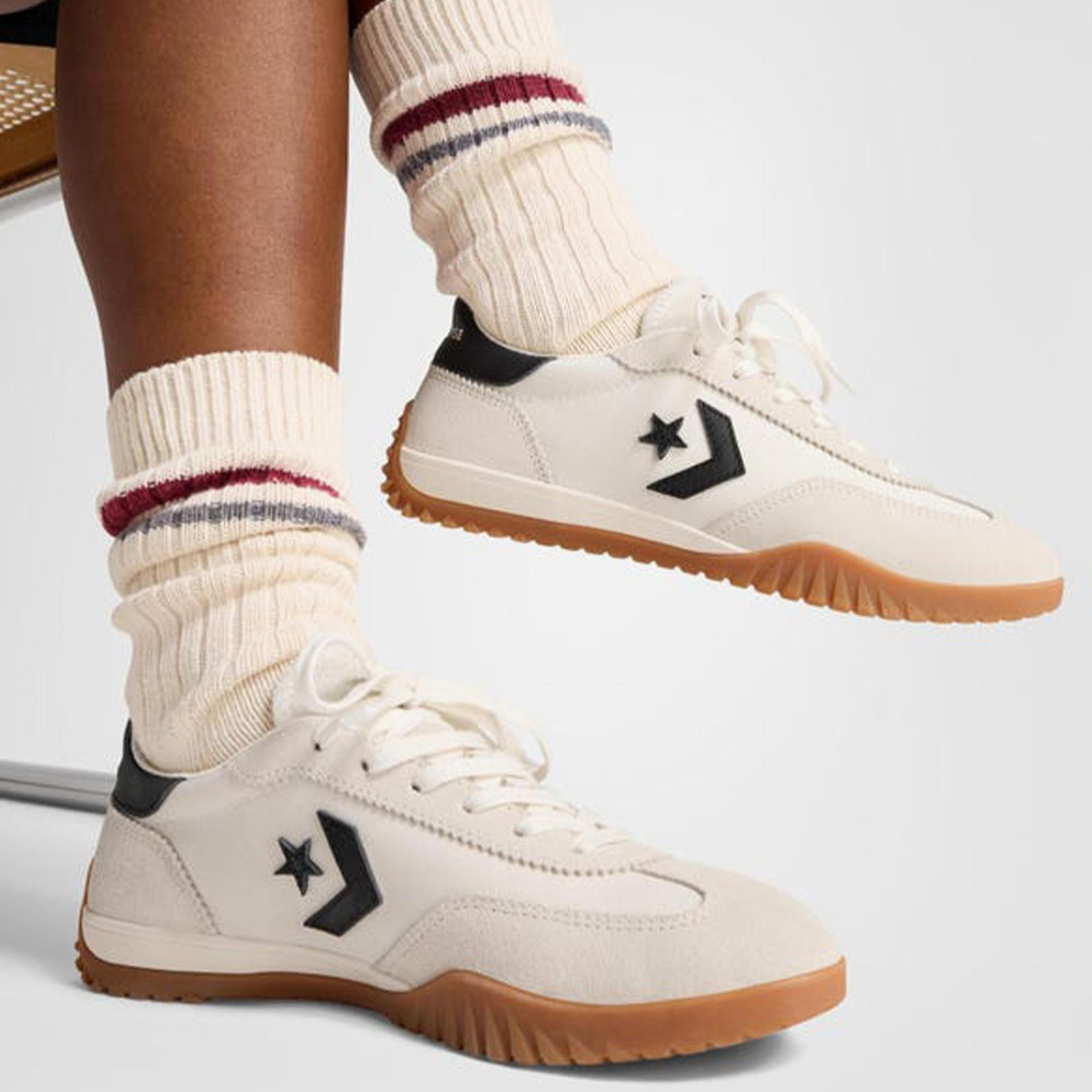 Converse x Evil Eye Run Star Trainer Unisex Bej Süet Sneaker