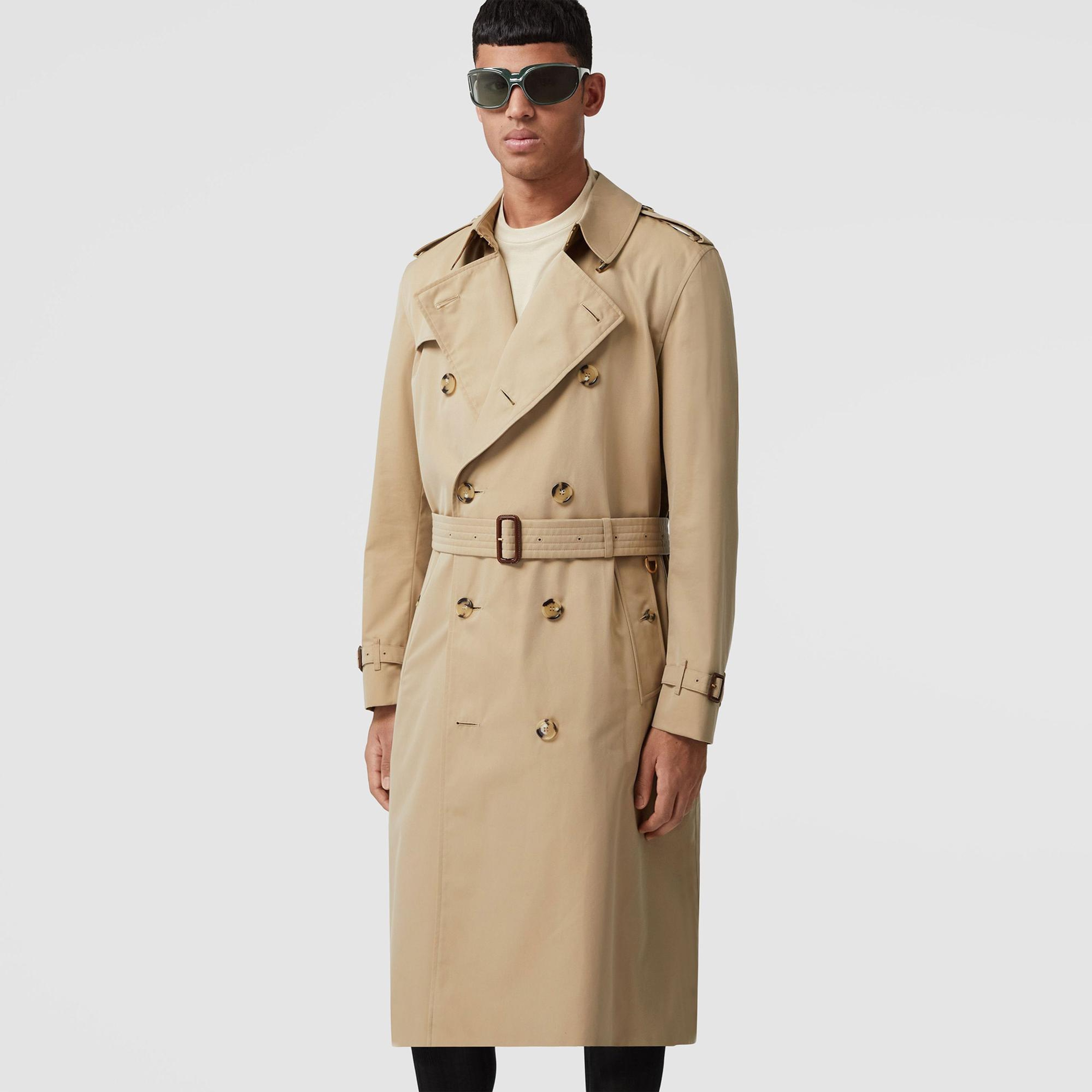 Burberry The Long Kensington Heritage Erkek Bej Trençkot