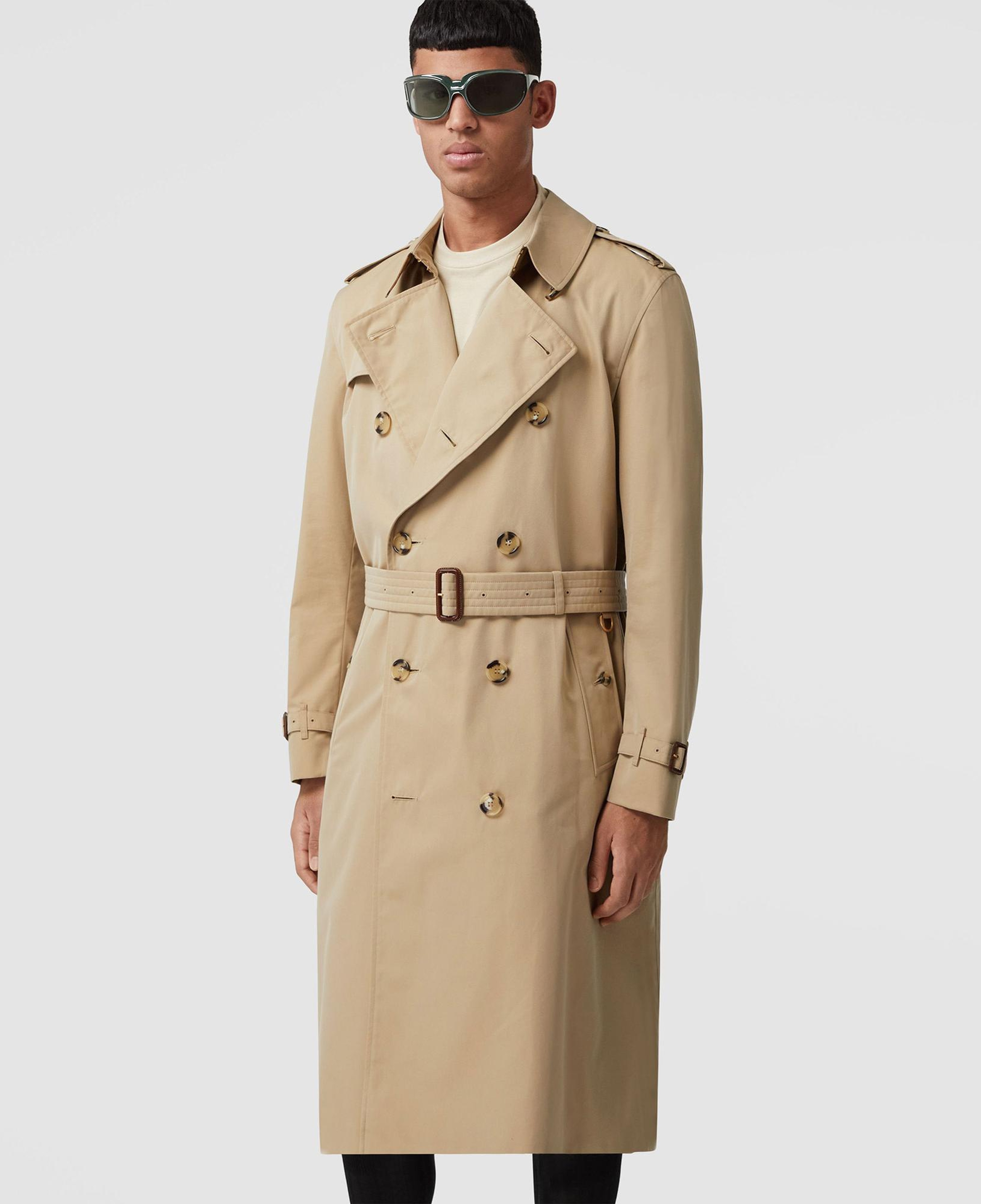 Burberry The Long Kensington Heritage Erkek Bej Trençkot
