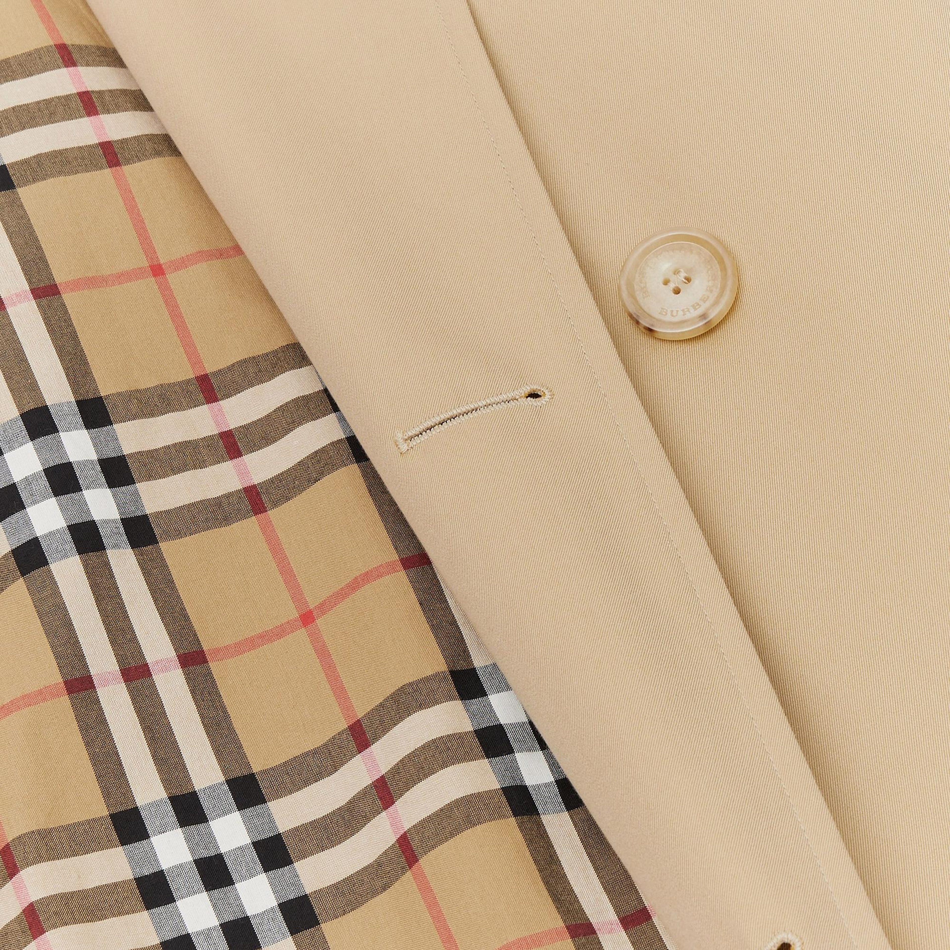 Burberry The Long Kensington Heritage Erkek Bej Trençkot