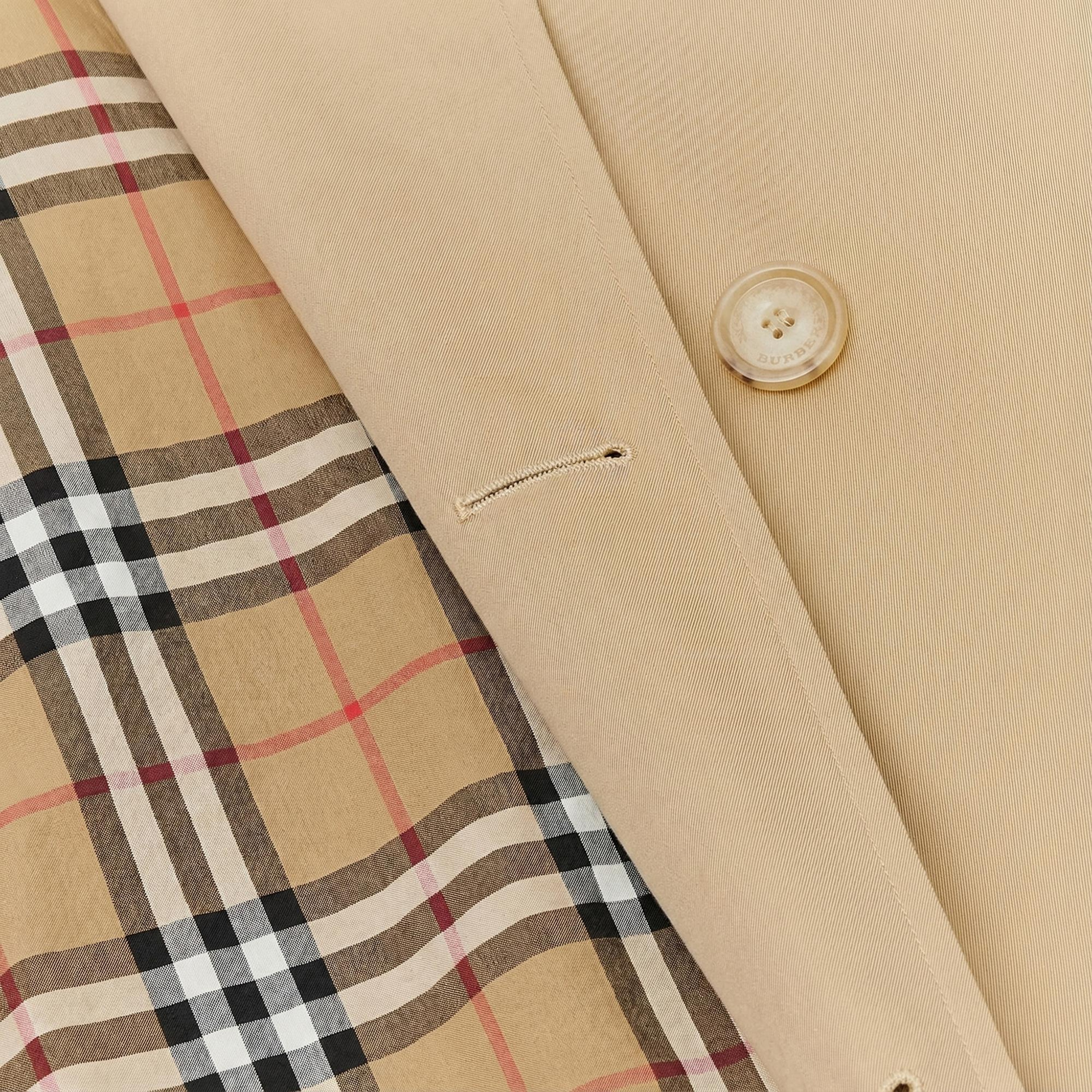 Burberry The Long Kensington Heritage Erkek Bej Trençkot