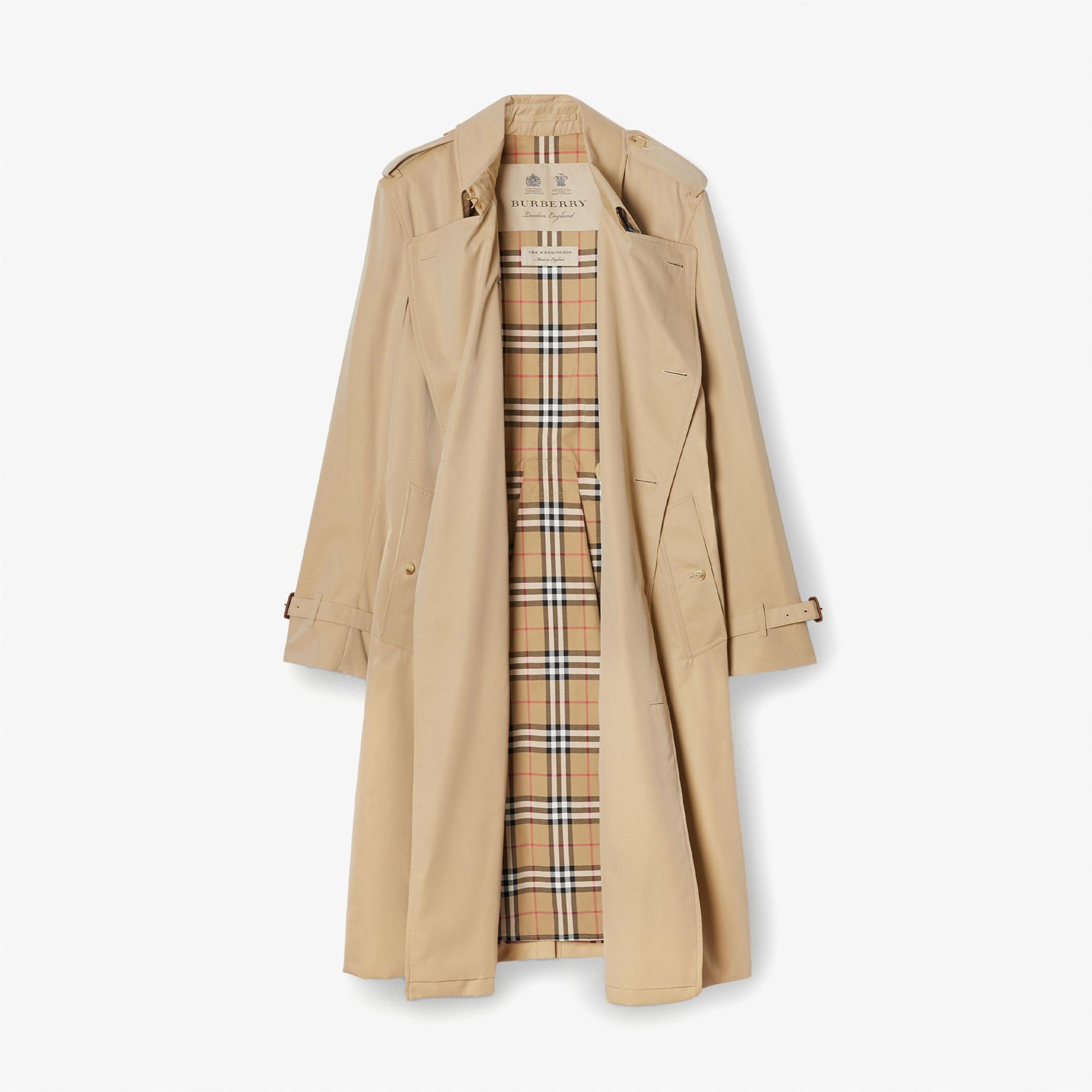 Burberry The Long Kensington Heritage Erkek Bej Trençkot