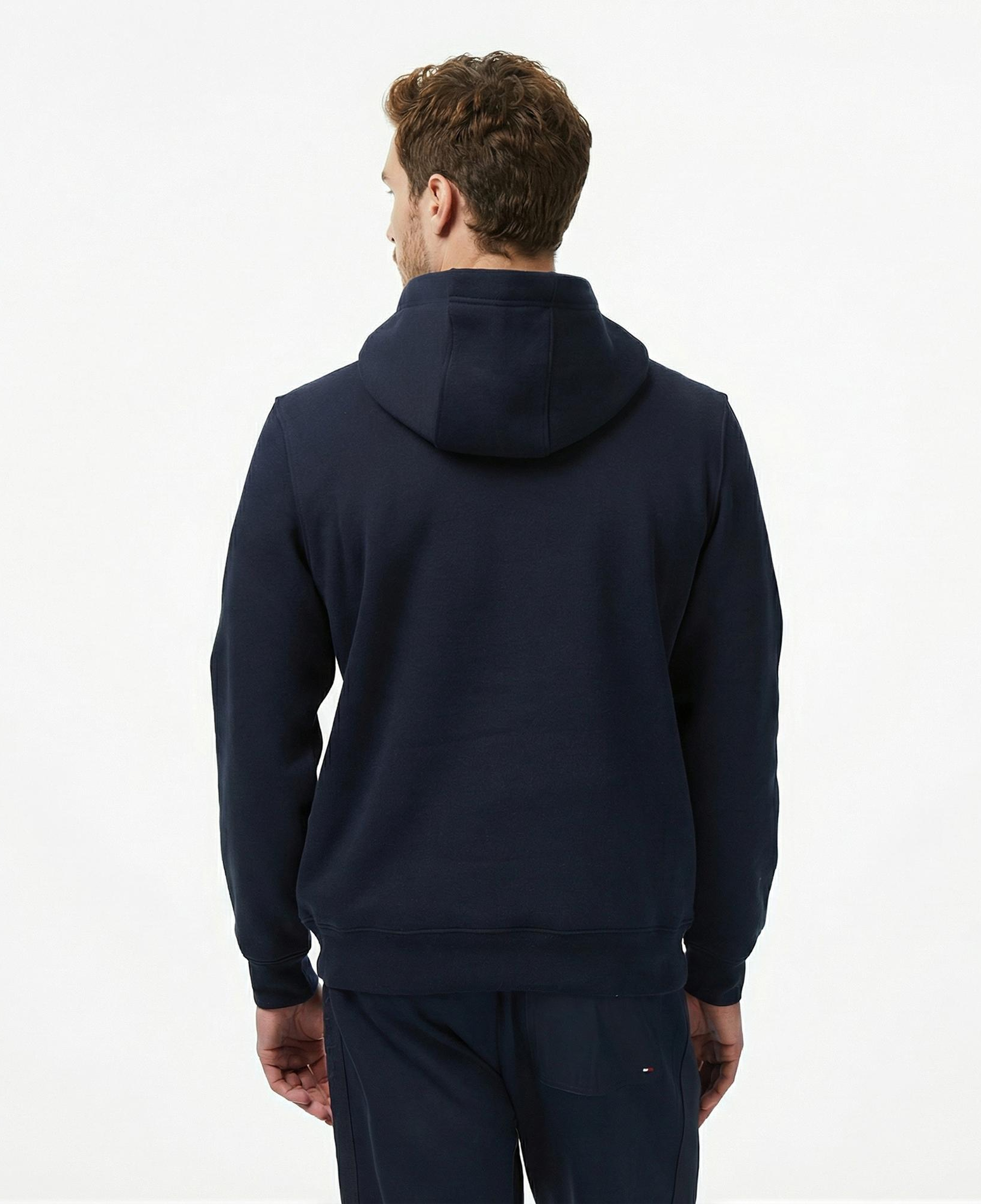 Tommy Hilfiger Chest Insert Erkek Lacivert Hoodie