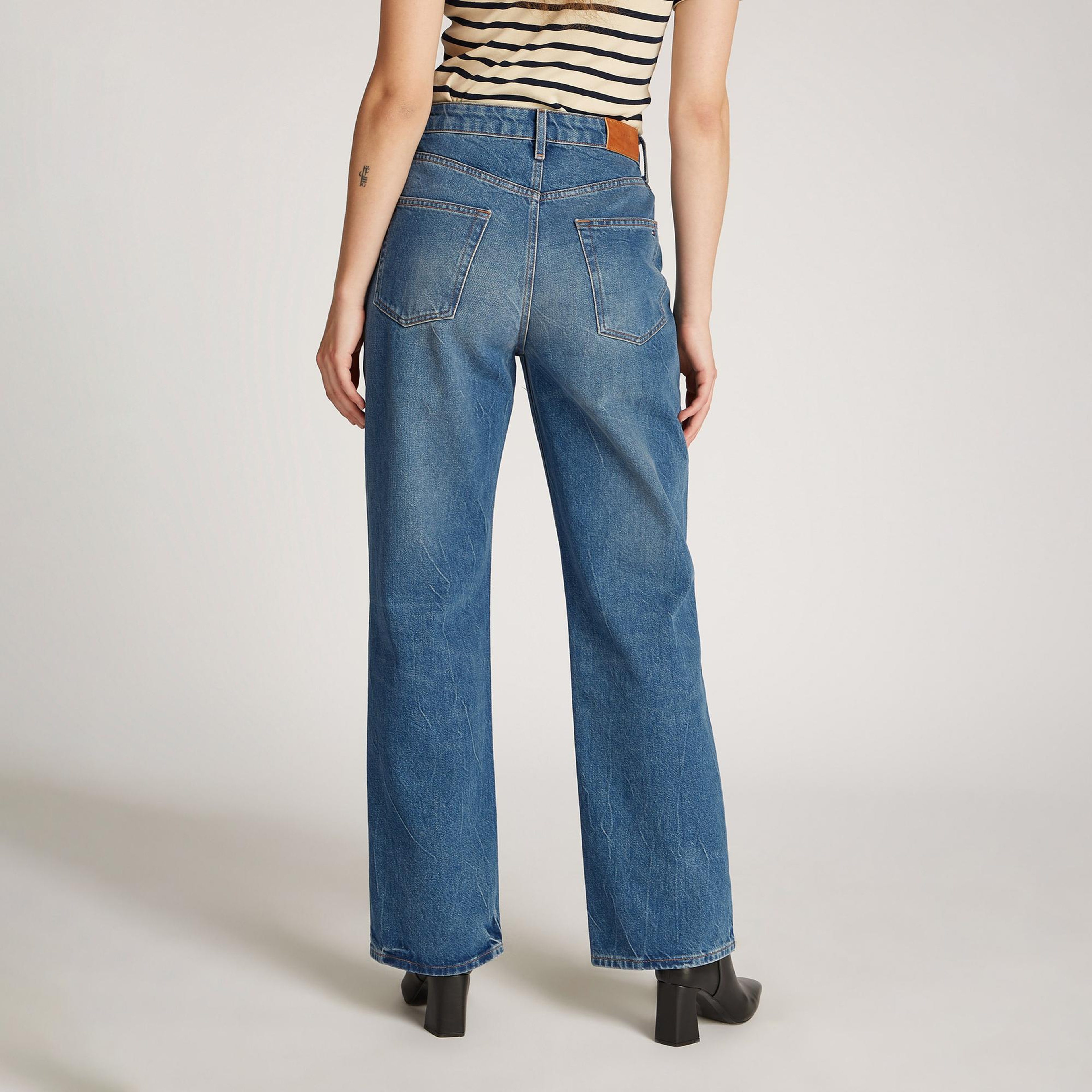 Tommy Hilfiger Loose Straight Kadın Mavi Jean