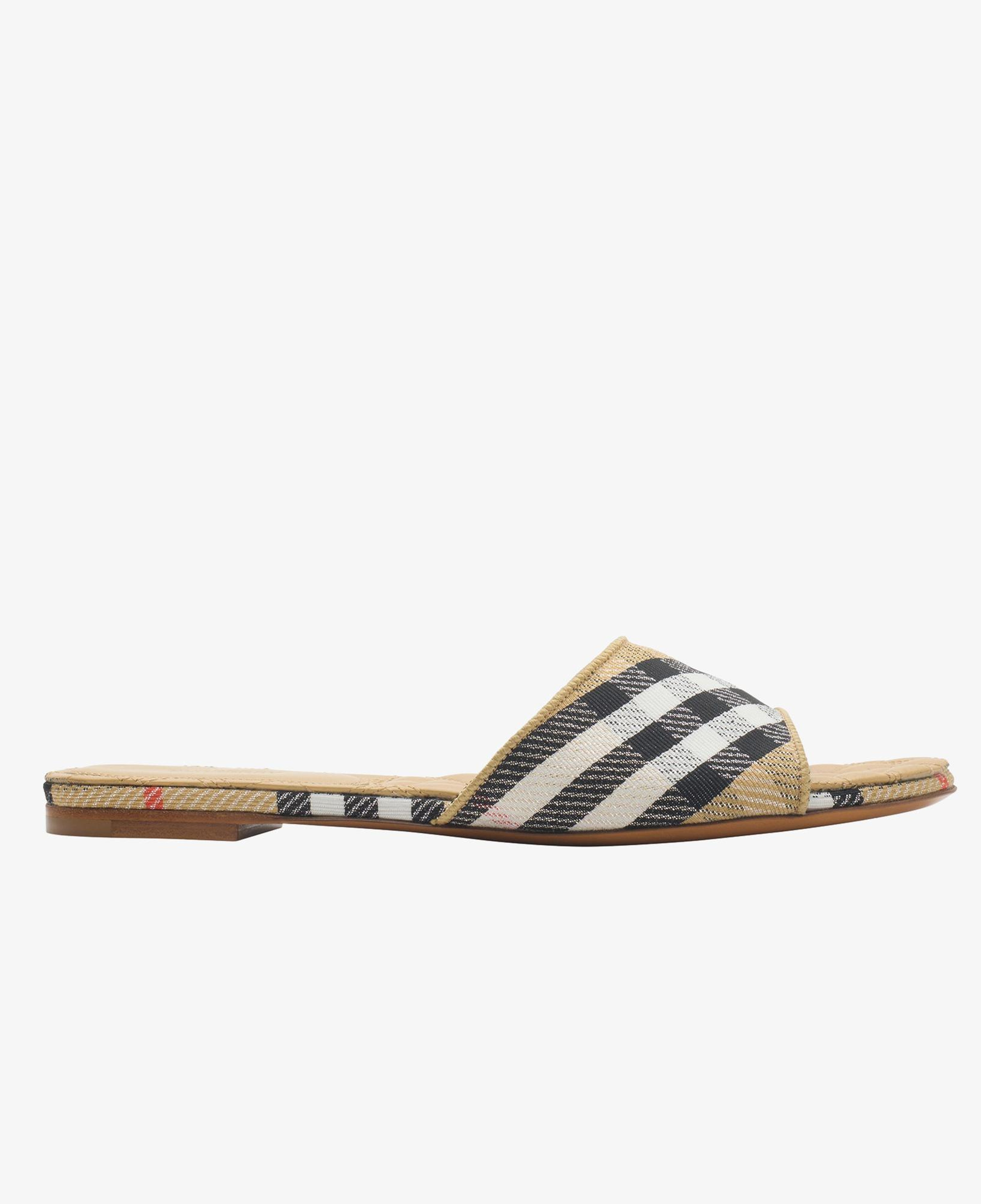 Burberry Sloane Check Kadın Bej Terlik