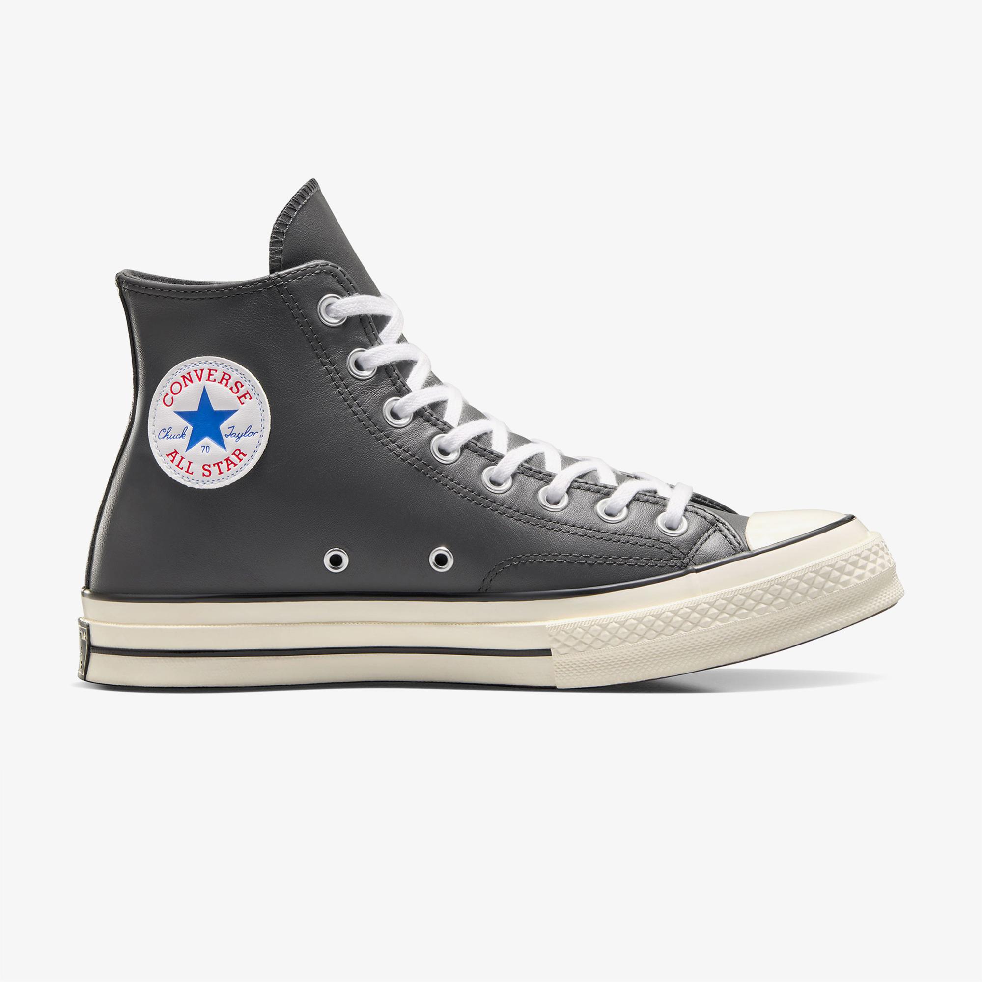 Converse Chuck 70 Unisex Gri Deri Sneaker