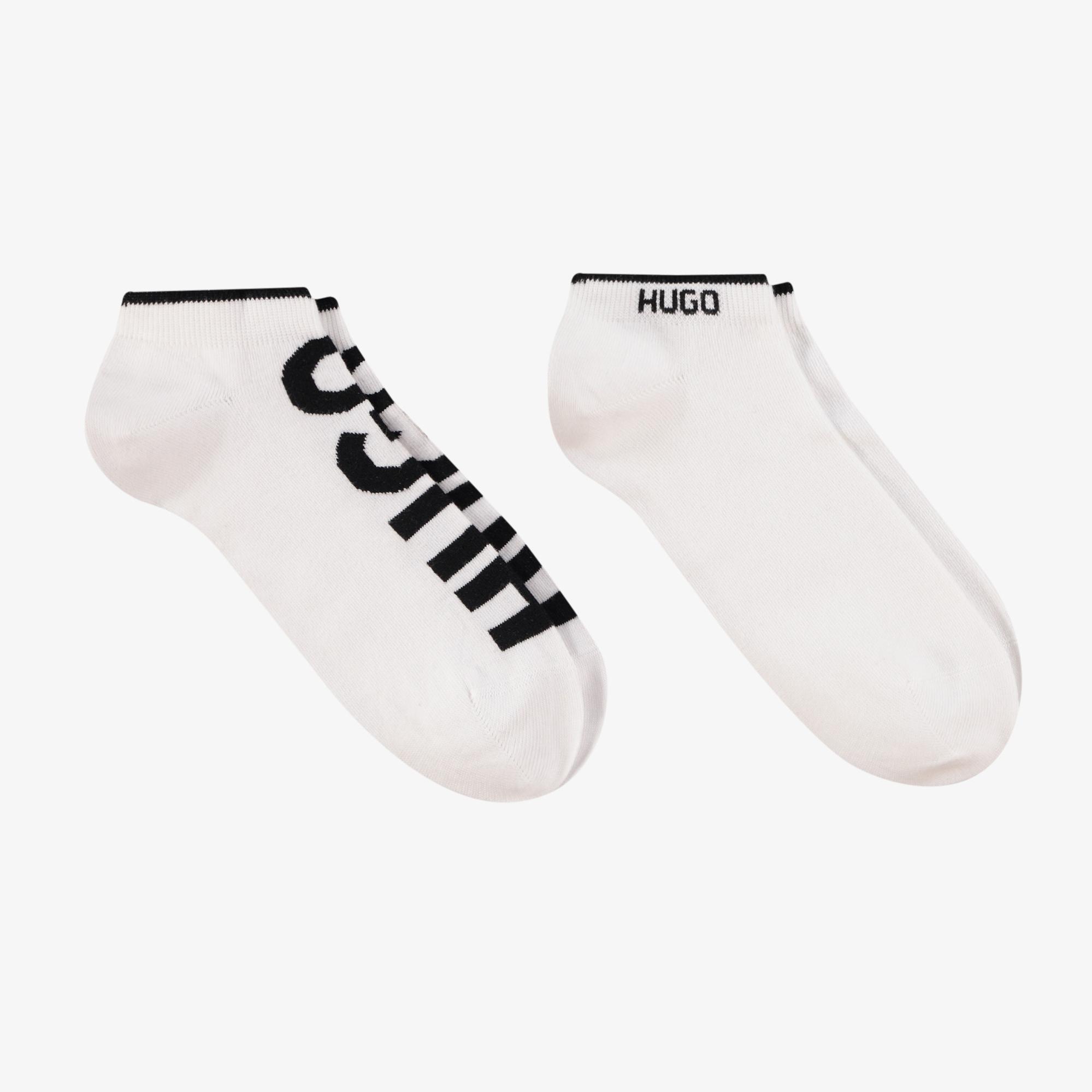 Hugo Logo Erkek Beyaz Çorap