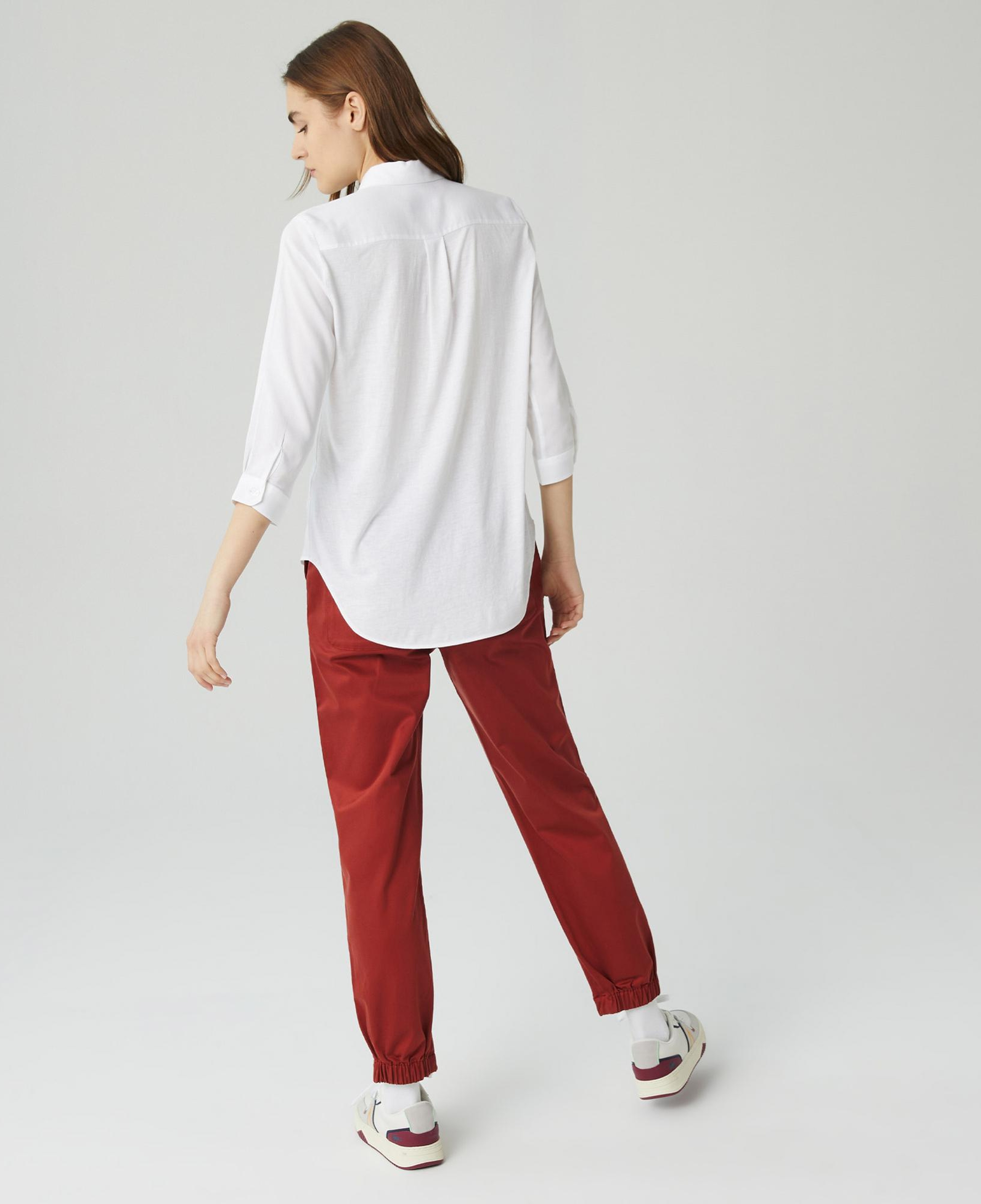 Lacoste Kadın Relaxed Fit Beyaz Gömlek