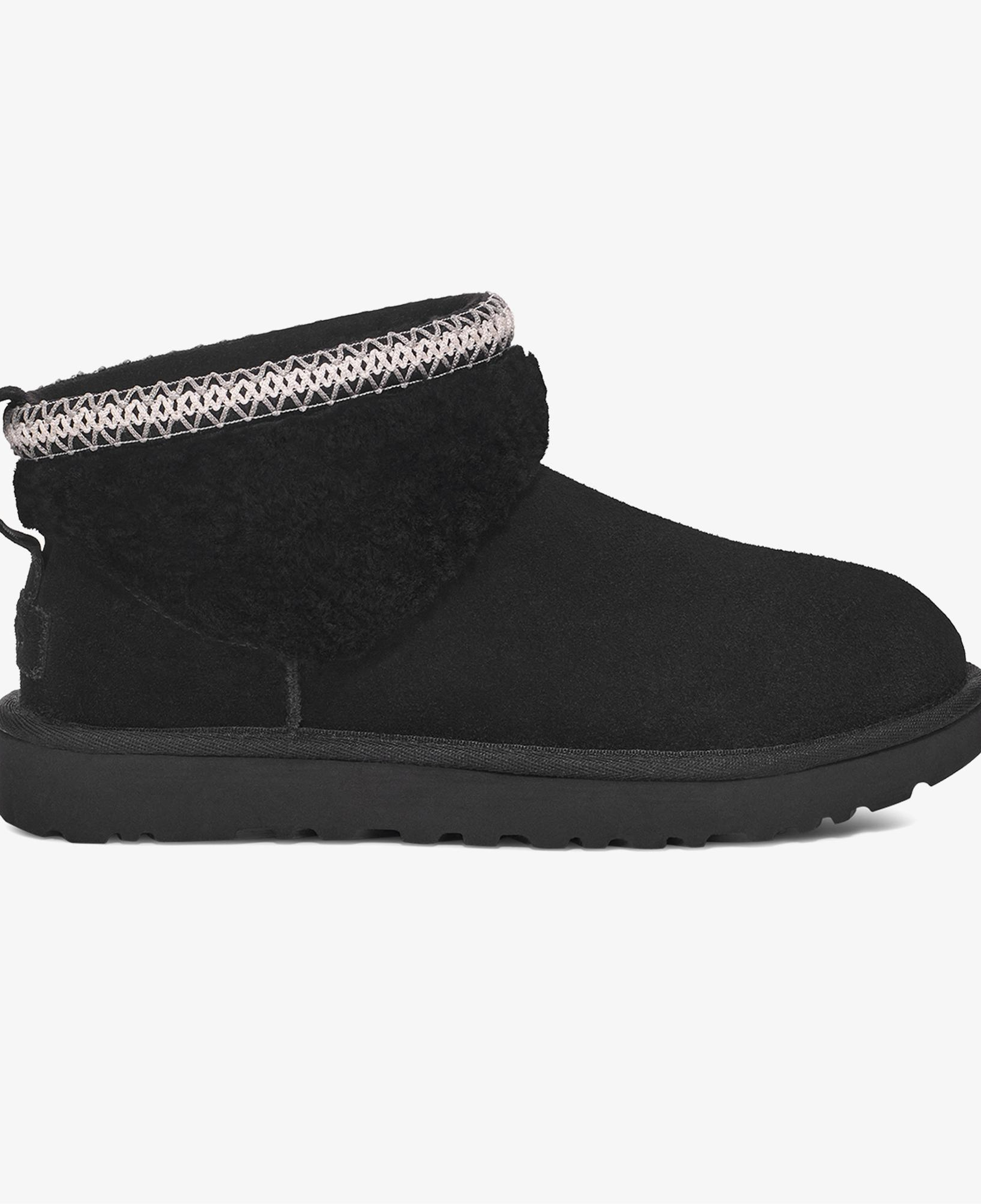 UGG Classic Ultra Mini Maxi Curly Kadın Siyah Bot