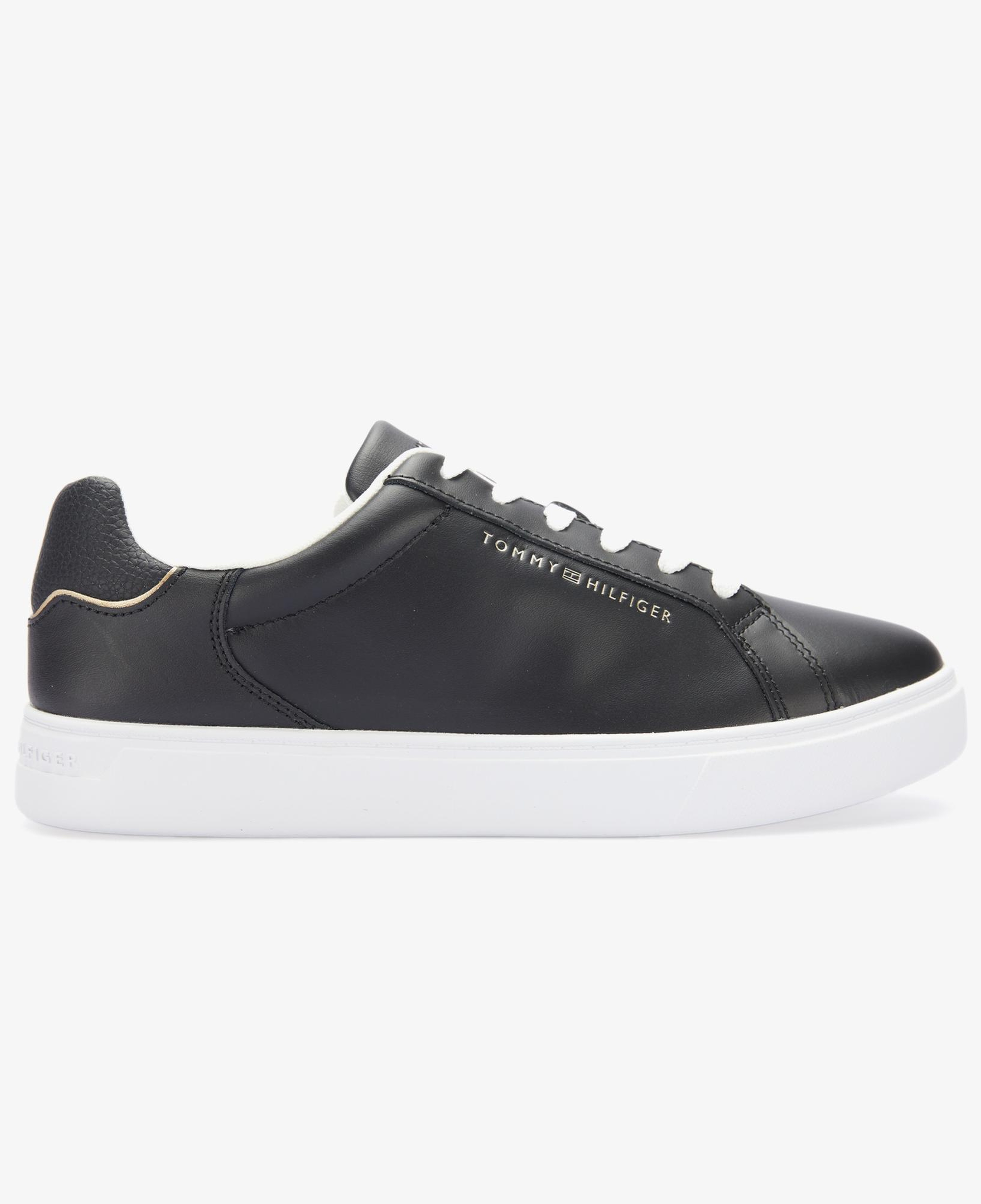 Tommy Hilfiger Essential Court Sneaker Kadın Siyah Spor Ayakkabı