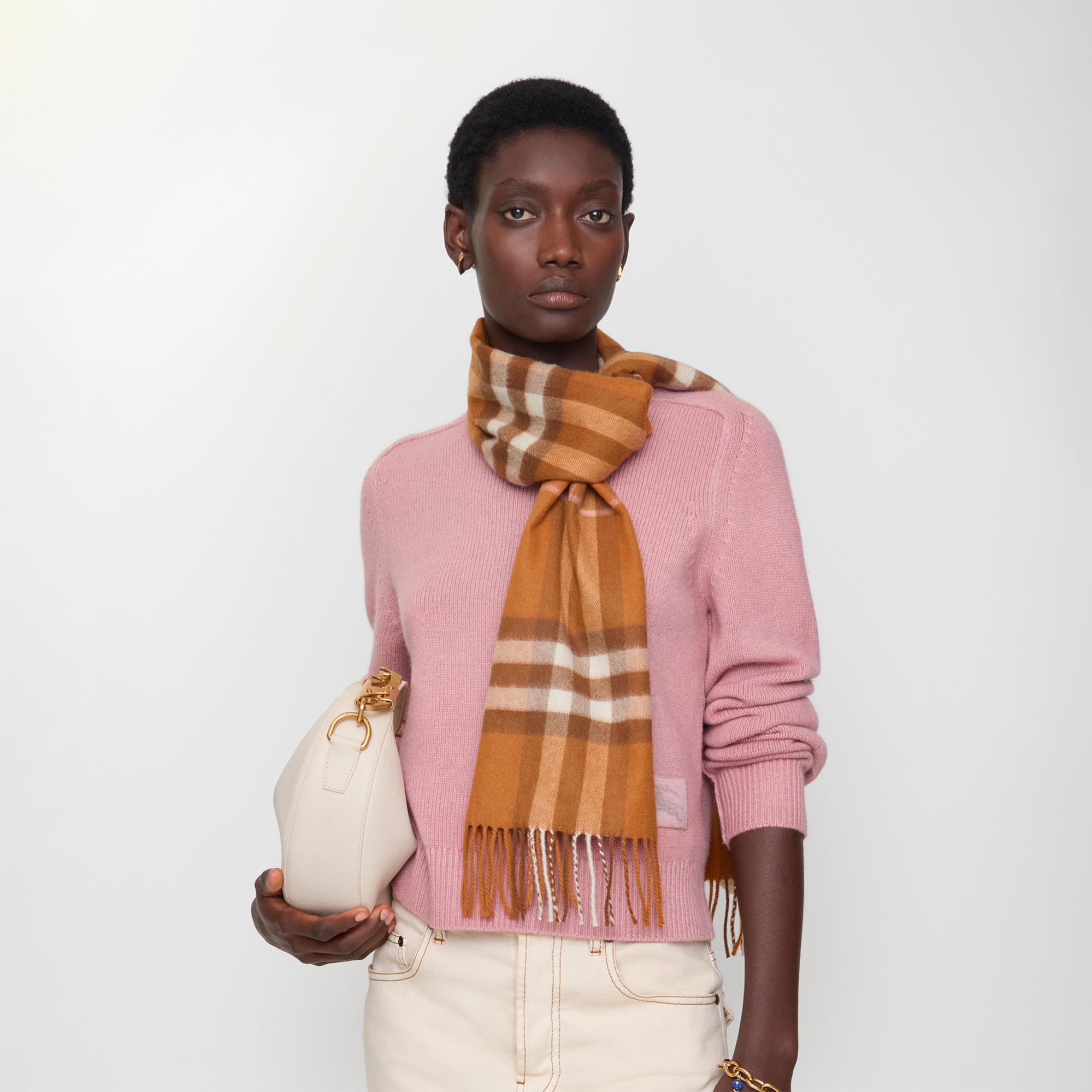 Burberry Gıant Check Kadın Turuncu Atkı