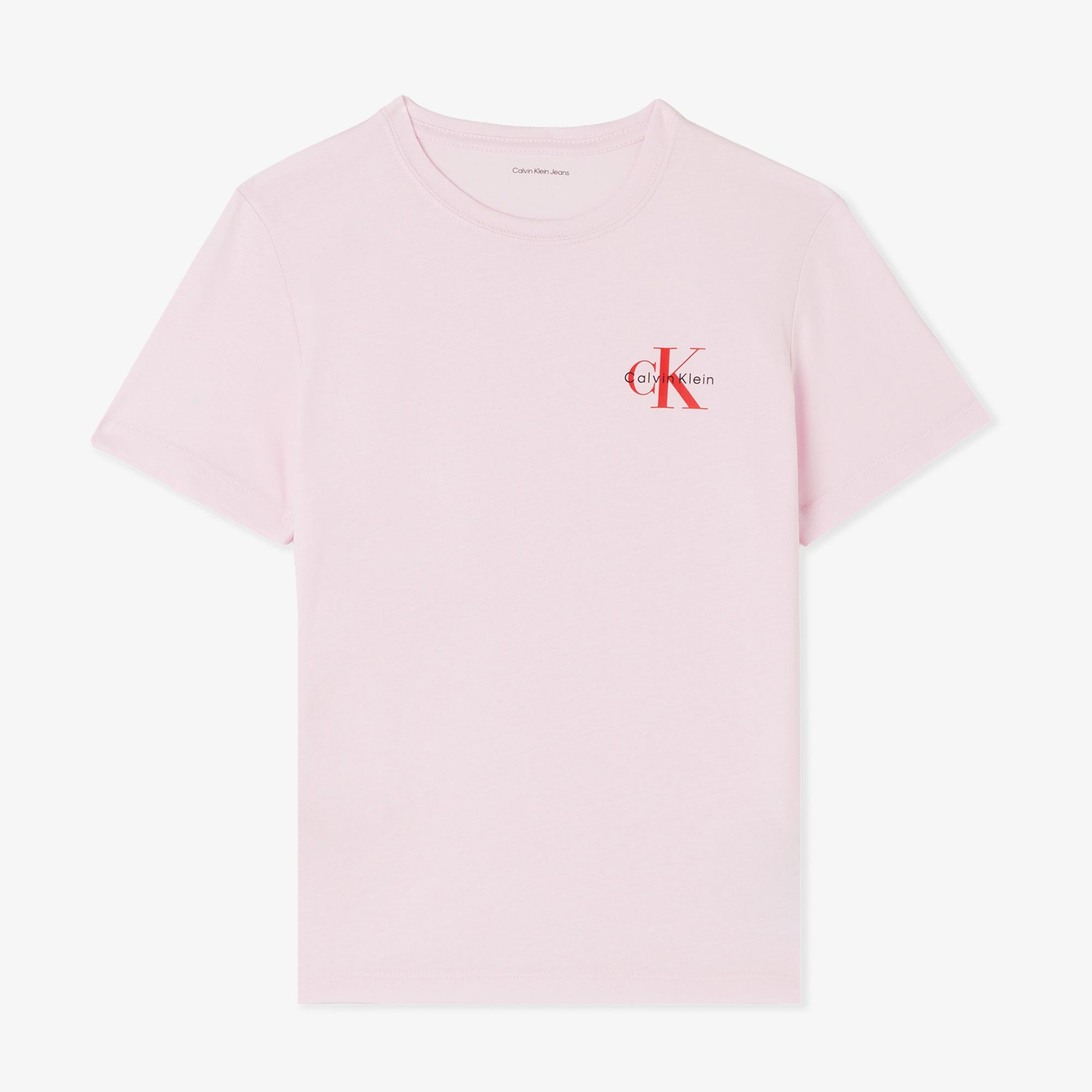 Calvin Klein Chest Monologo Çocuk Pembe T-Shirt