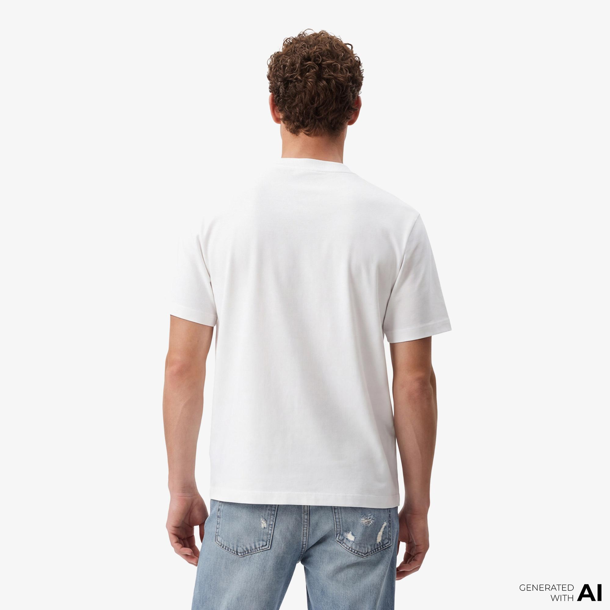 Calvin Klein 20S Matches Grap Erkek Beyaz T-Shirt