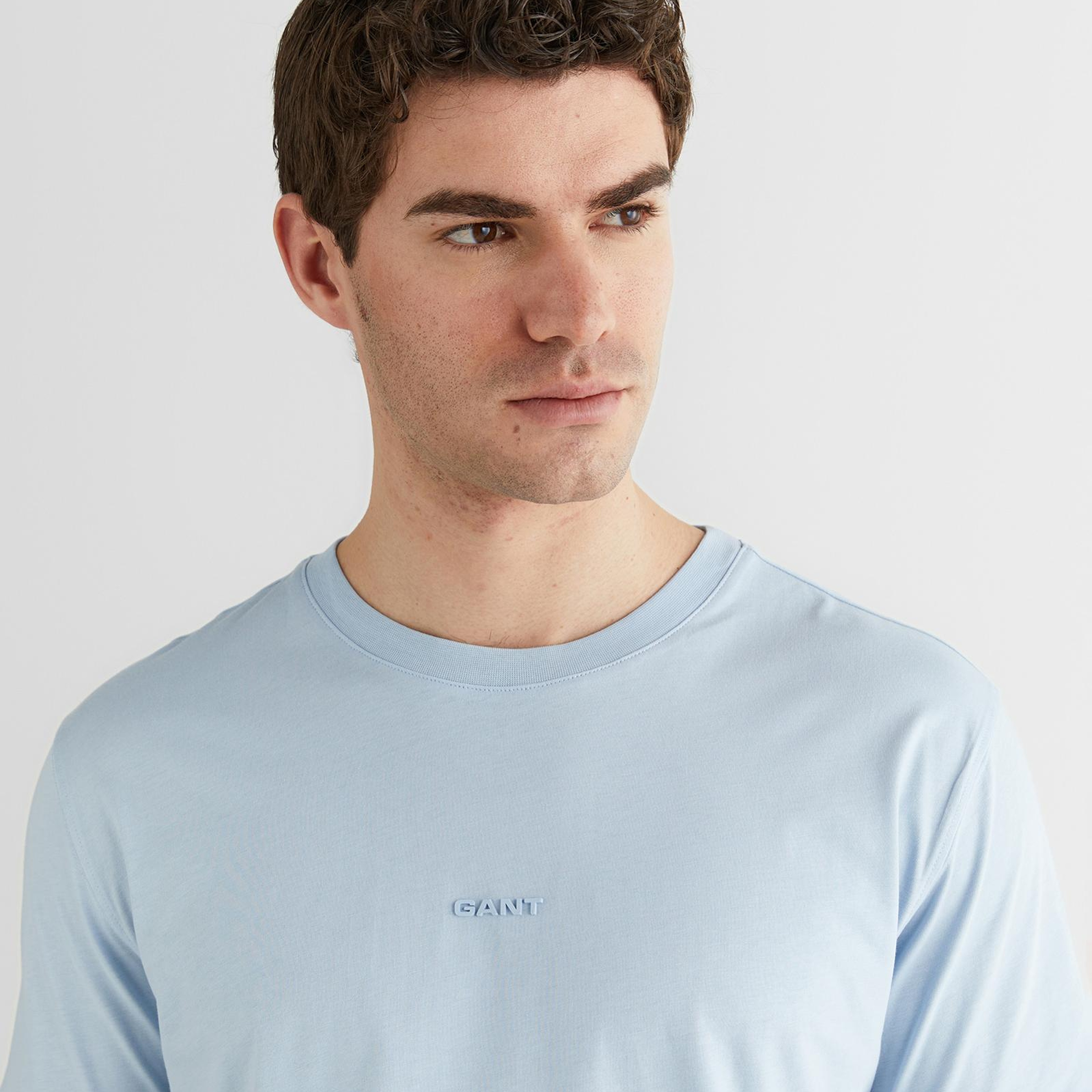 GANT Erkek Mavi Baskılı Kısa Kollu T-Shirt