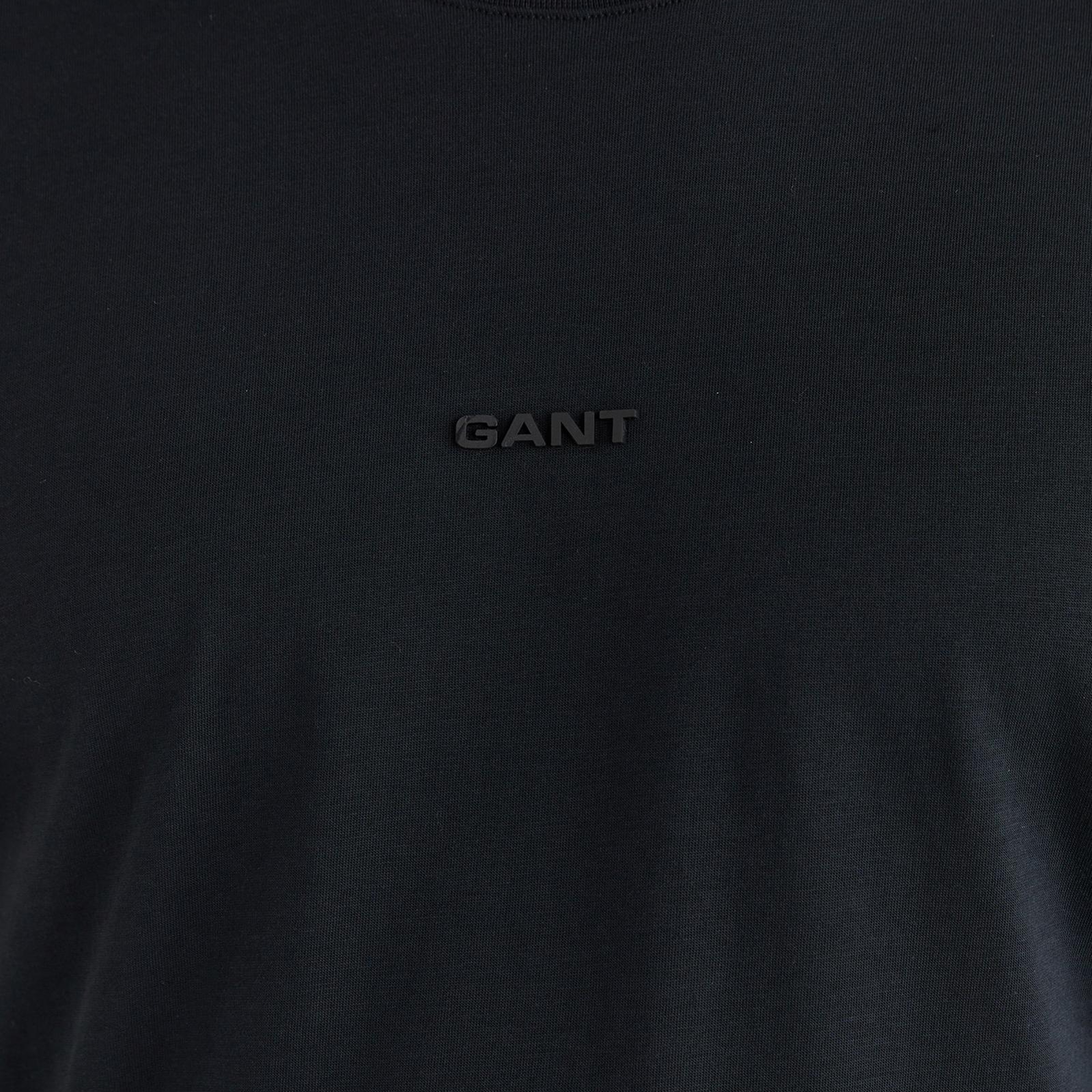GANT Erkek Siyah Baskılı Kısa Kollu T-Shirt