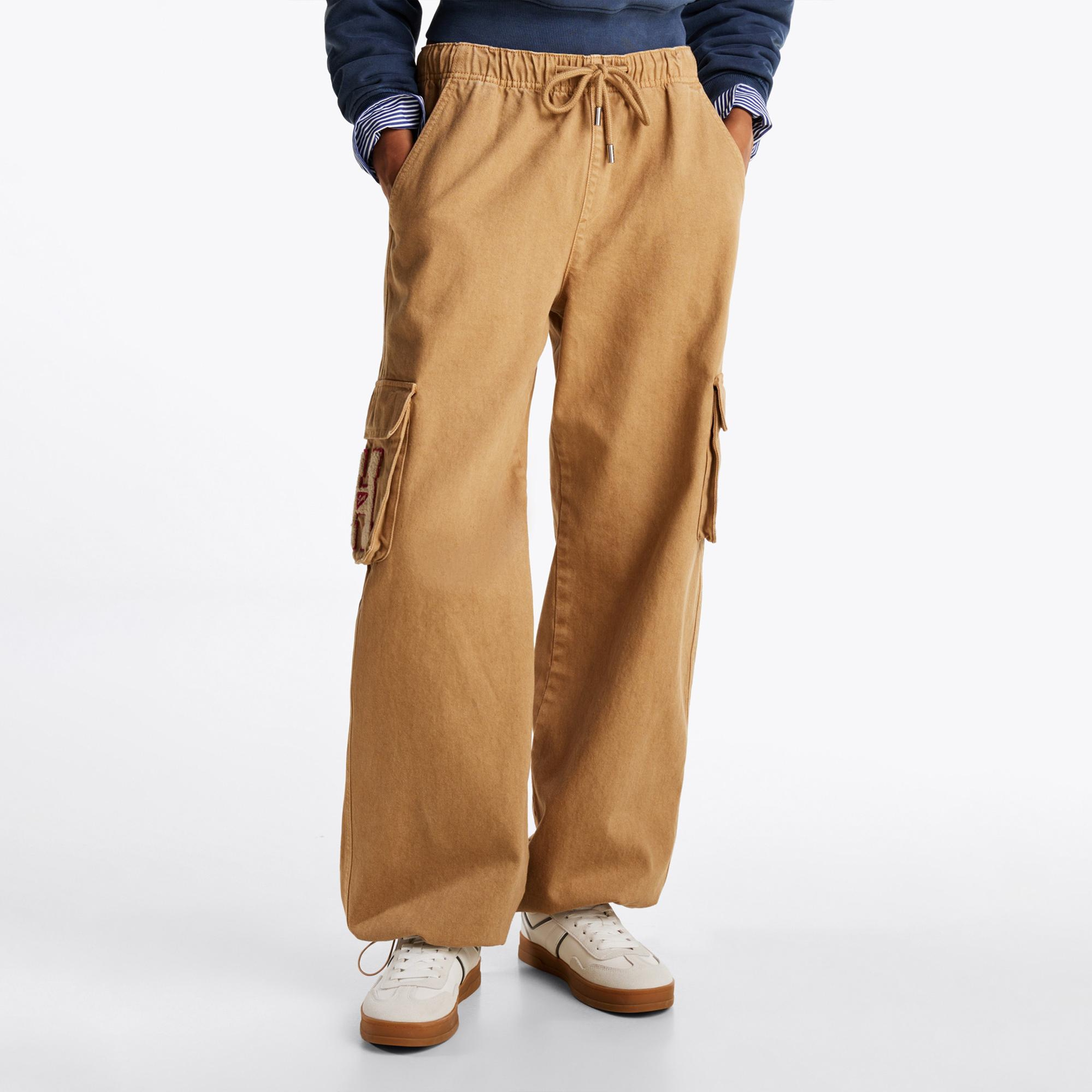 Tommy Hilfiger Rlx Cargo Canvas Kadın Kahverengi Pantolon