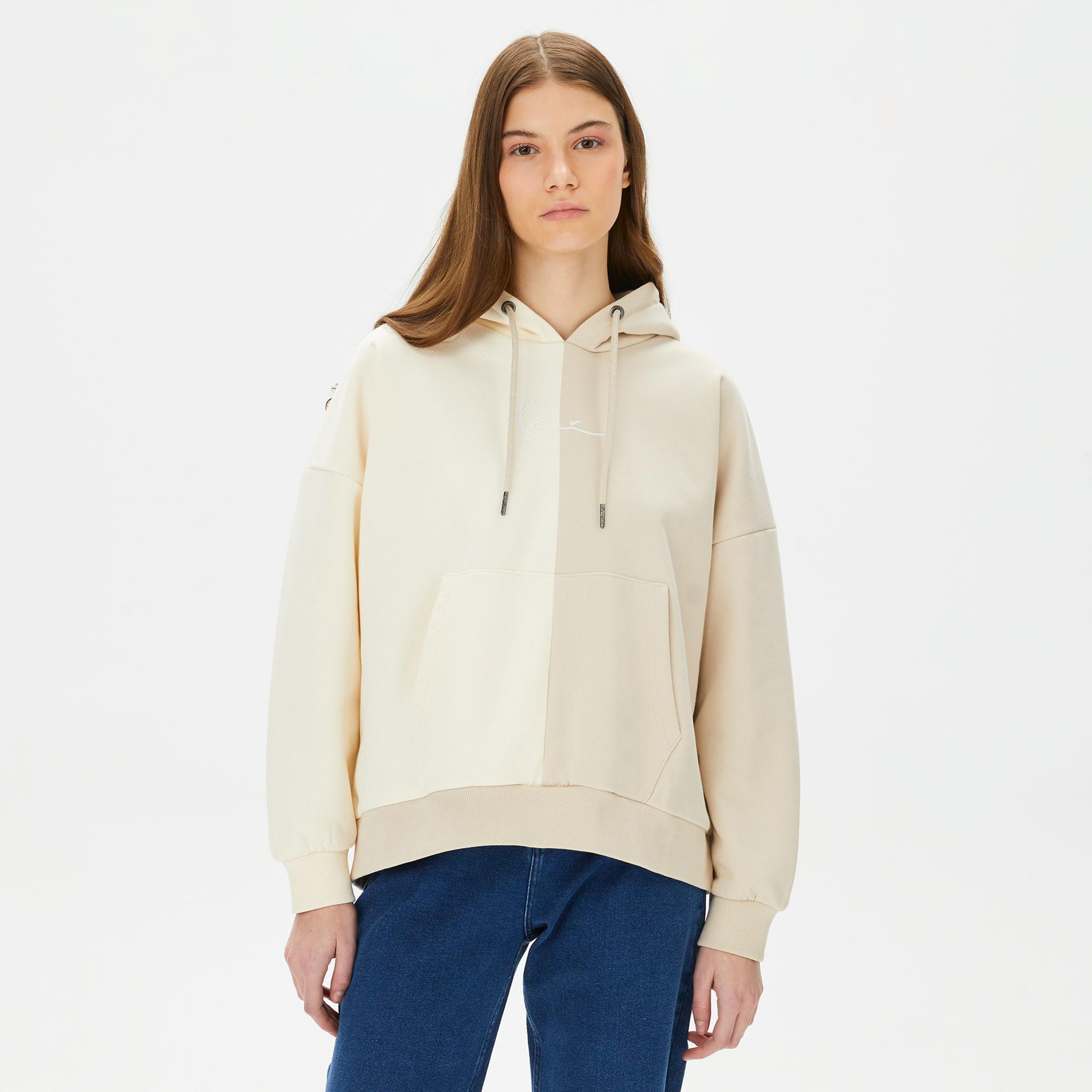 Karl Kani Small Signature Block OS Erkek Bej Hoodie