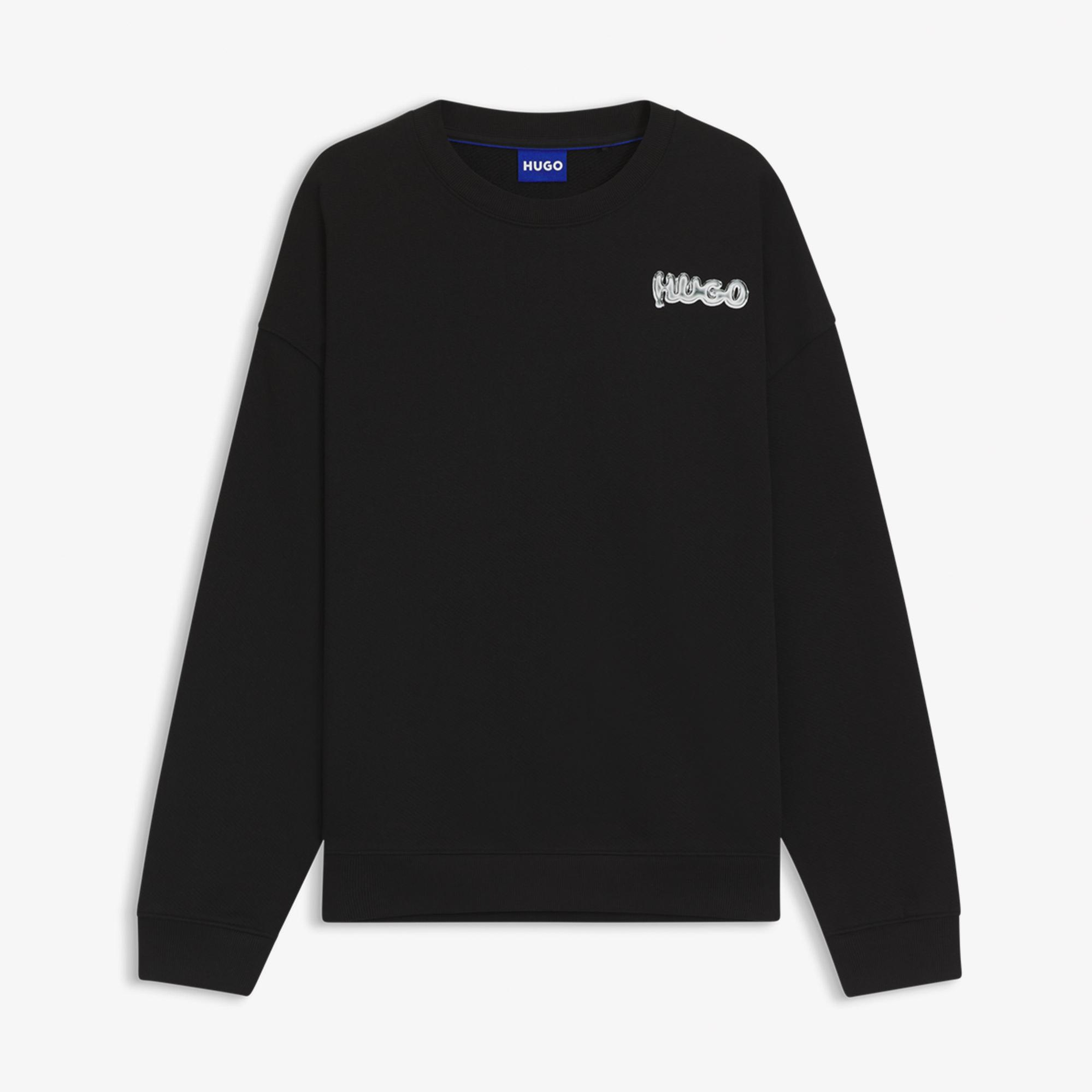 Hugo Nyrocrew Erkek Siyah Sweatshirt