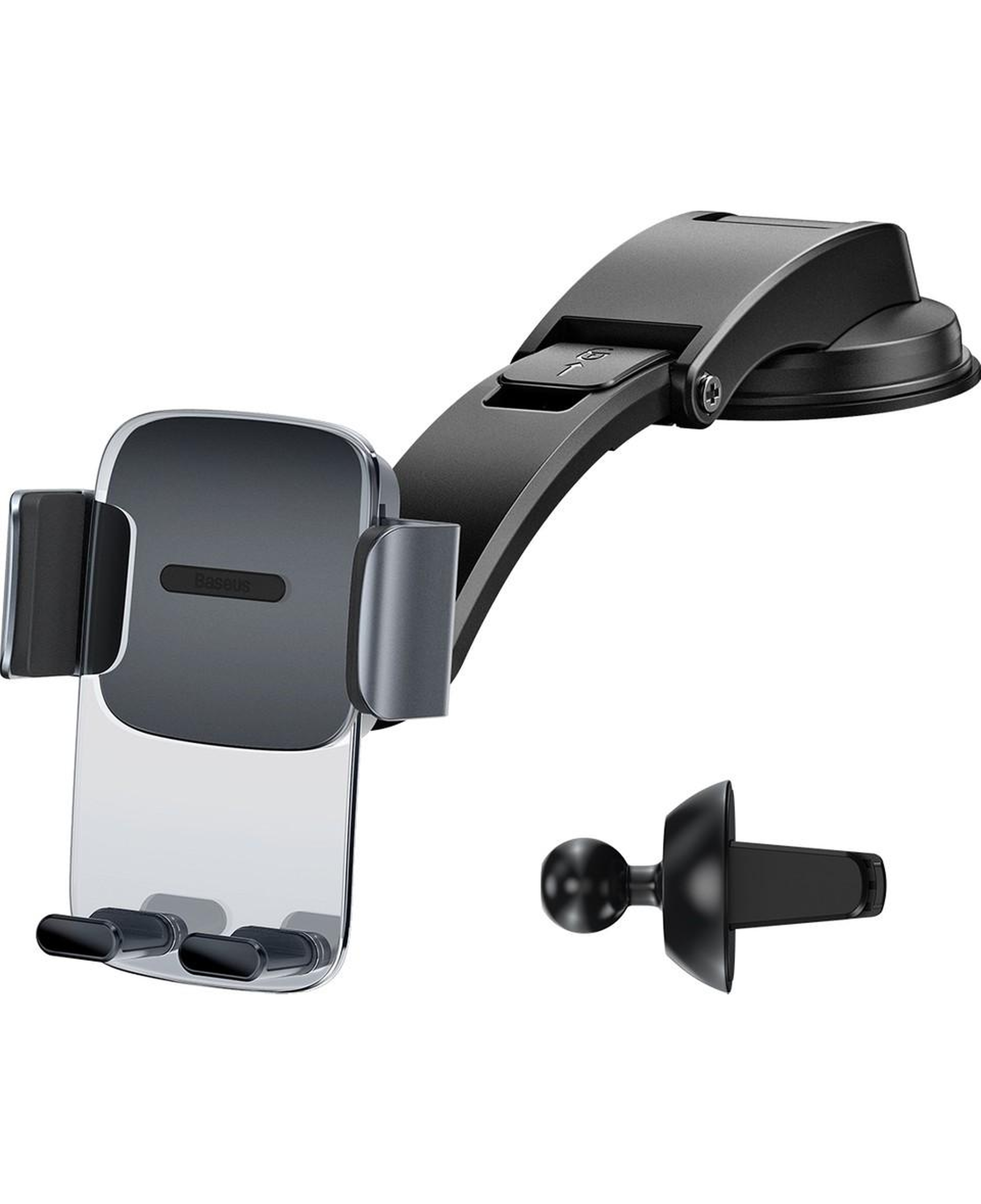 Baseus Easy Control Clamp Araç İçi Telefon Tutucu (Air Vent-torpido)-Siyah SUYK000001