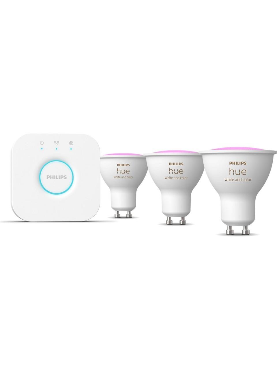 Philips Huewca 4.2W GU10 Renkli Spot Akıllı Ampul 3'lü Başlangıç Seti