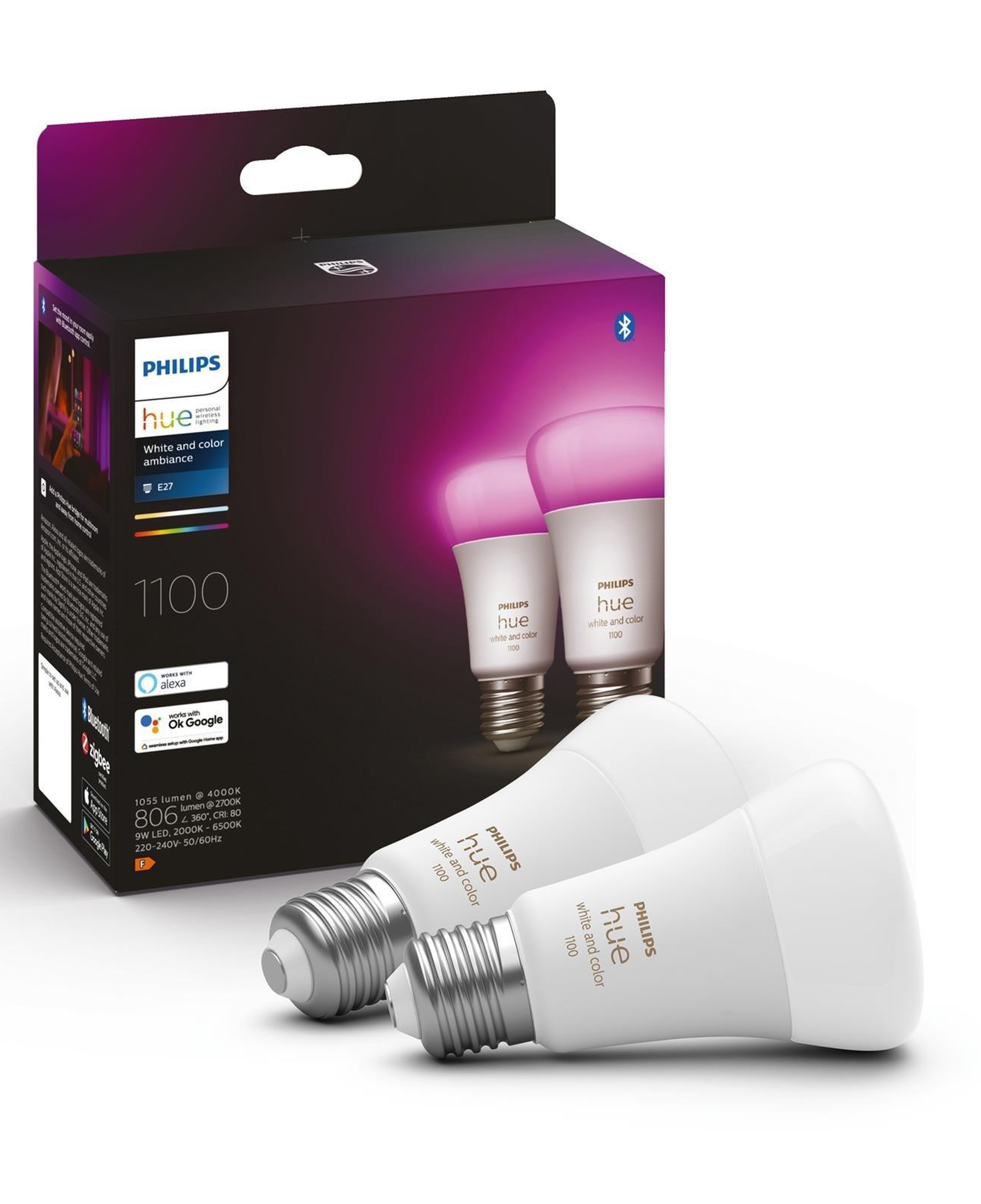 Philips Hue 9-75w Renkli Akıllı Ampul 2li Ekopaket E27 Bluetooth - 929002468802