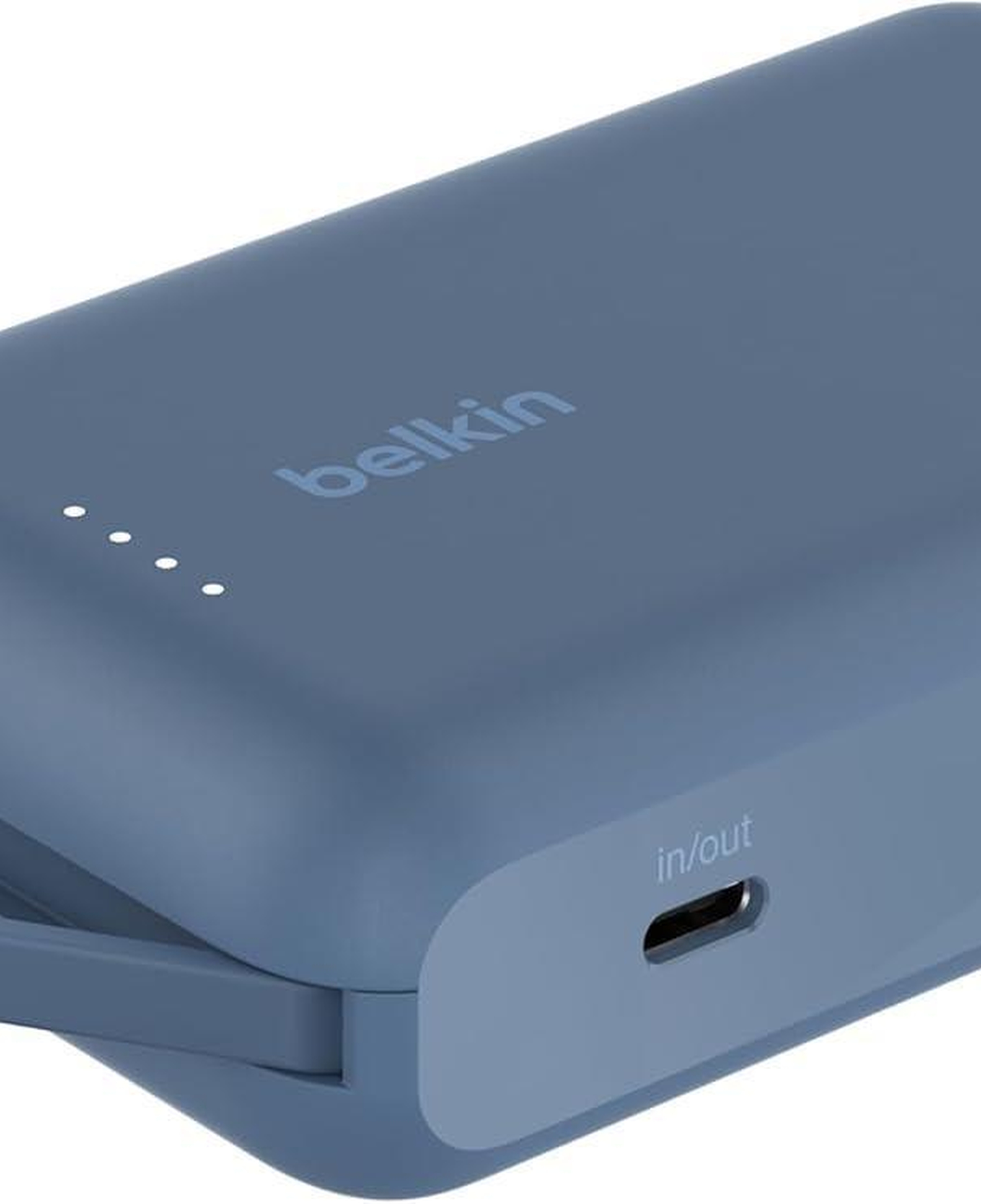 Belkin BoostCharge Powerbank, Entegre Type-C Kablolu 10K PD 20W, Mavi