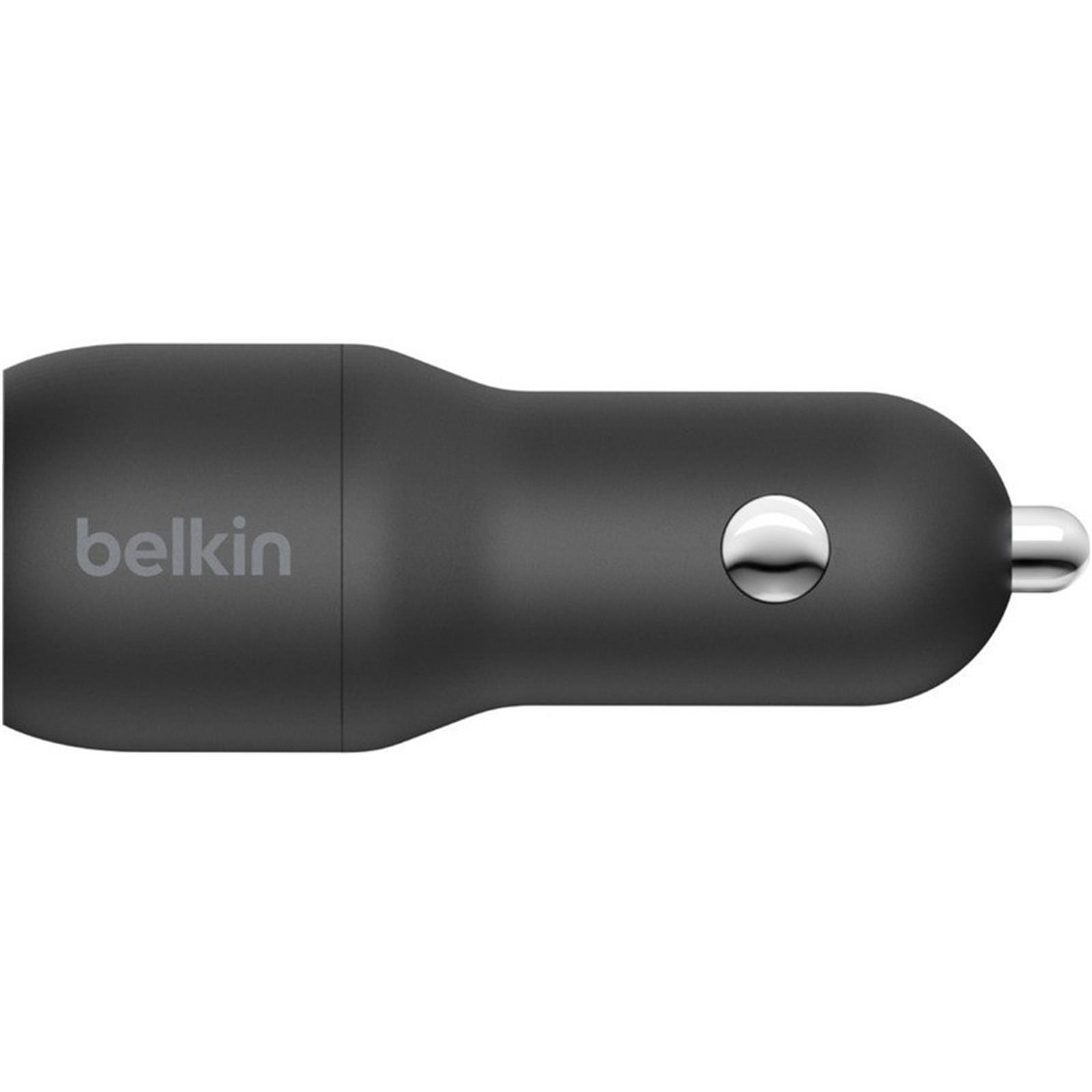 Belkin Çift USB Araç Şarj Cihazı 24 W + USB-C Kablosu (Boost Charge Çift Bağlantı Noktalı Araç Şarjı)