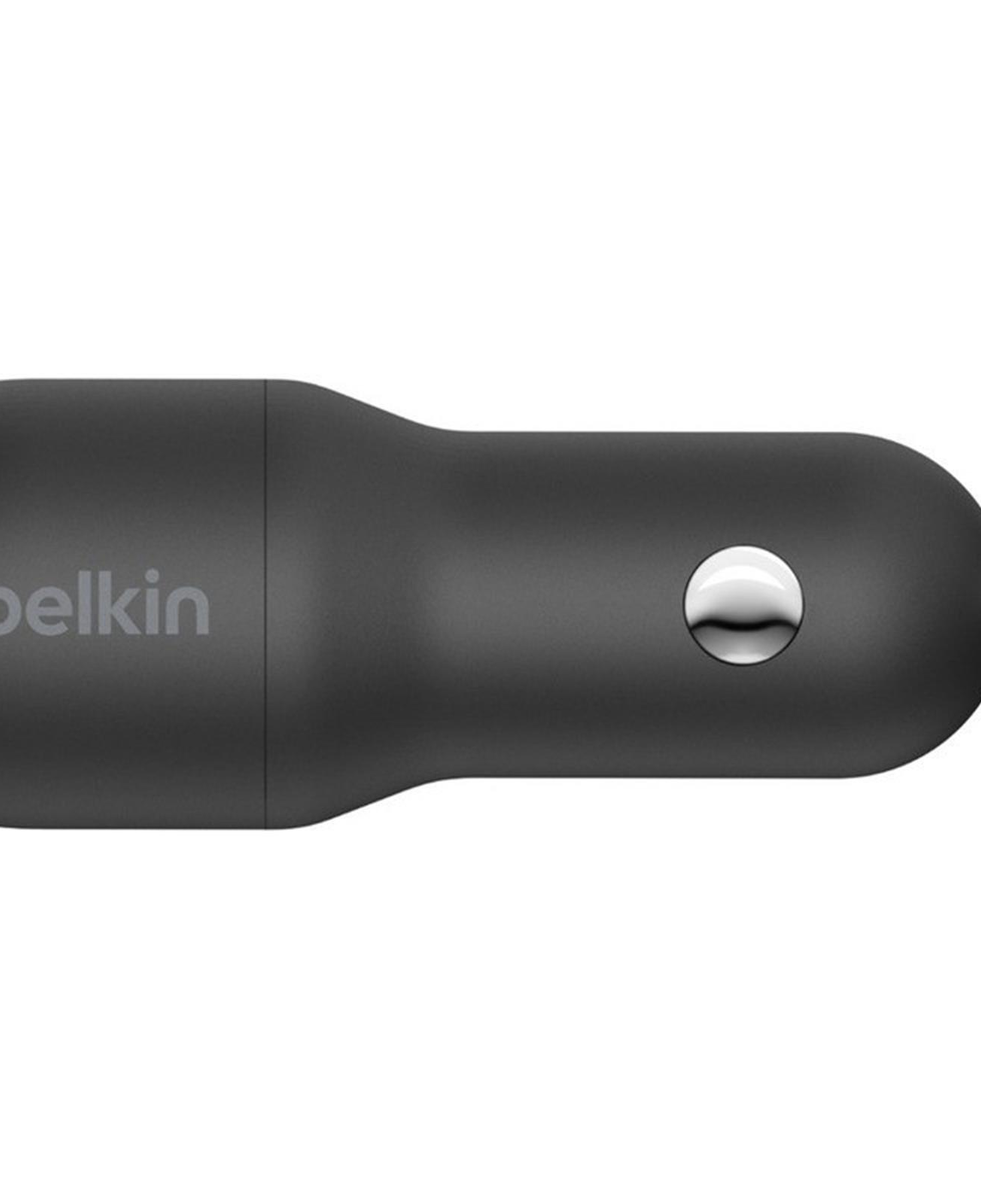Belkin Çift USB Araç Şarj Cihazı 24 W + USB-C Kablosu (Boost Charge Çift Bağlantı Noktalı Araç Şarjı)
