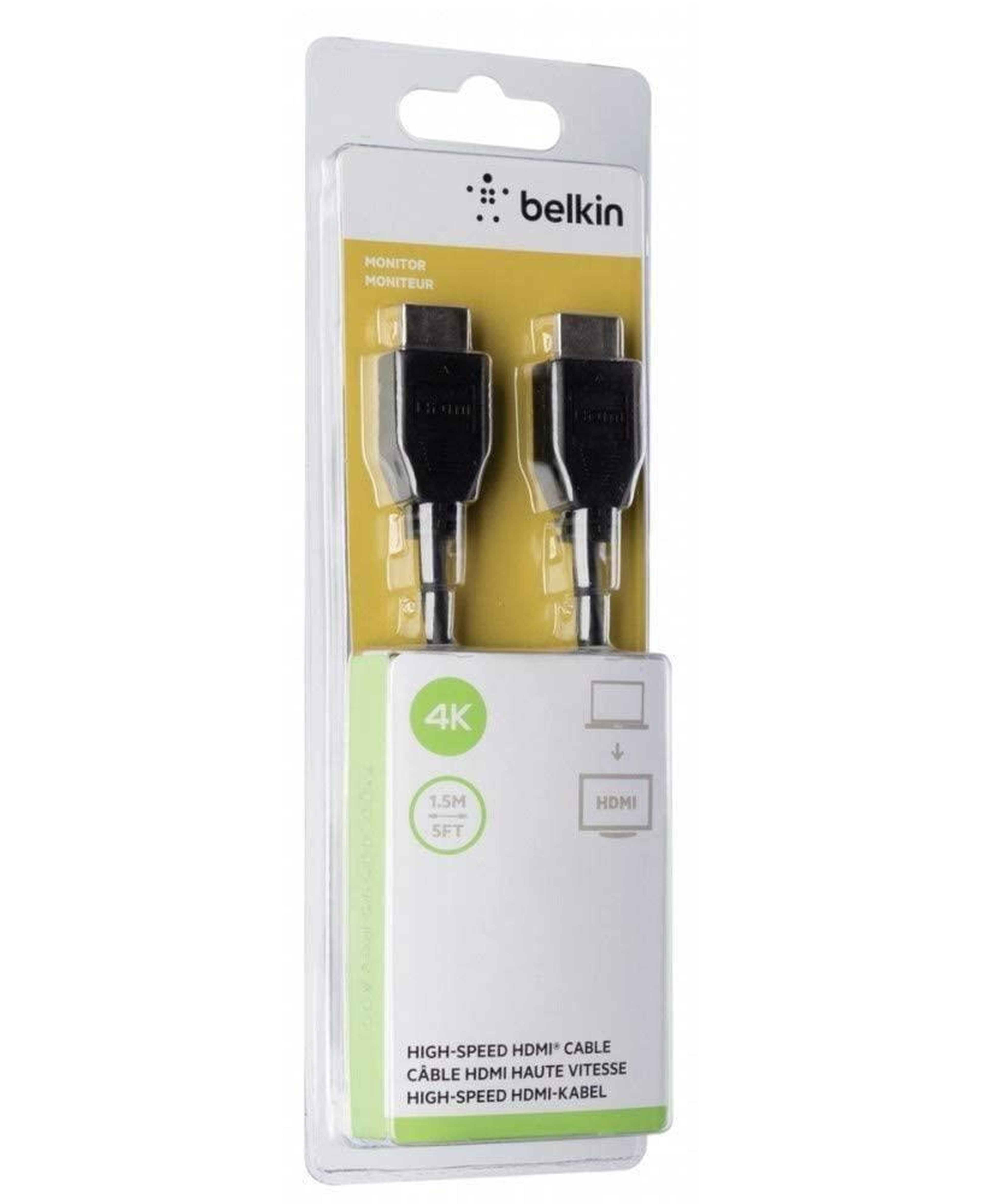 Belkin Highspeed Hdmı 20 Cable 15 M5 Feet 4k Ultra Hd 3d (F3Y017BT1.5MBLK)