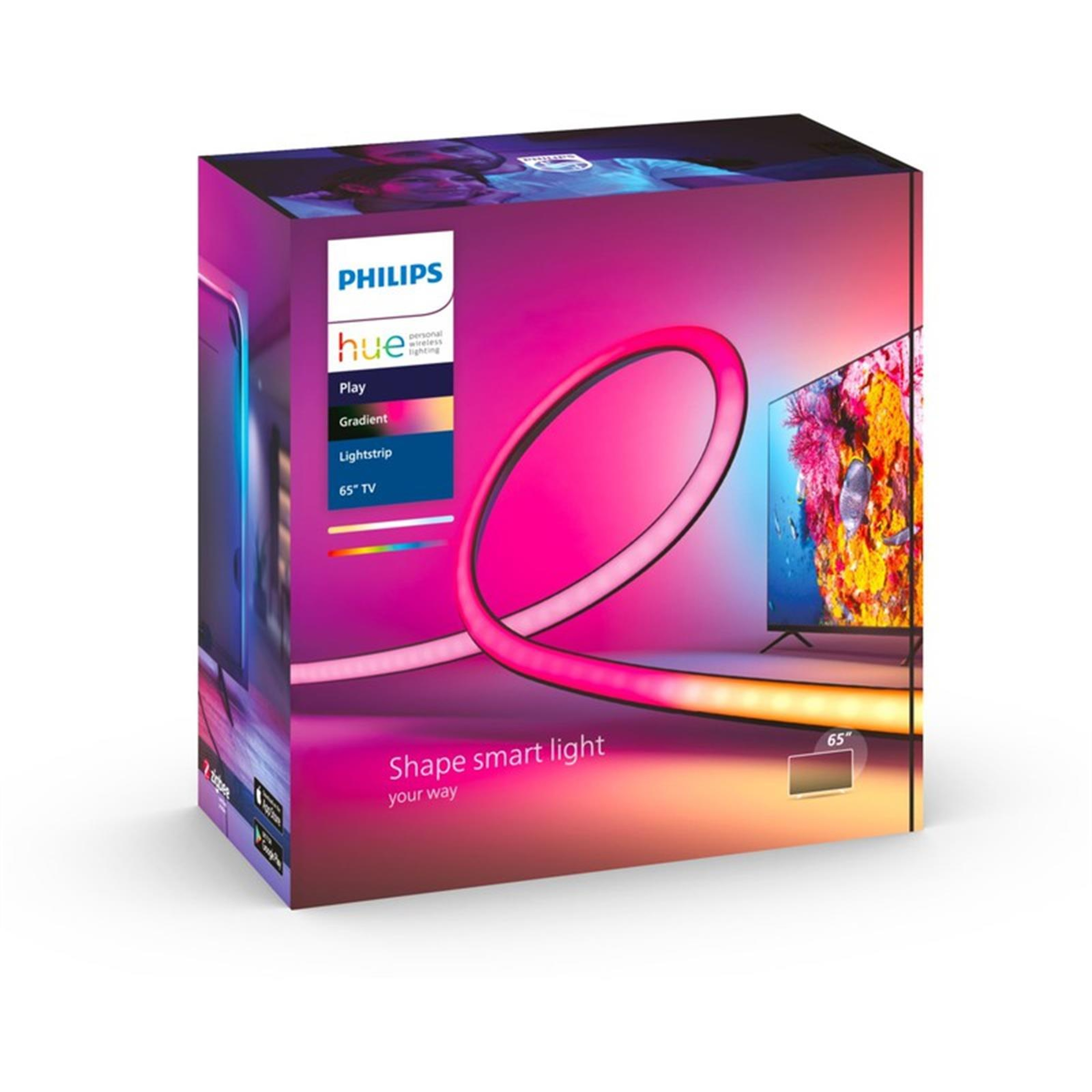 Philips Hue Lightstrip Gradient TV 65'' Akıllı Renkli LED Şerit Aydınlatma