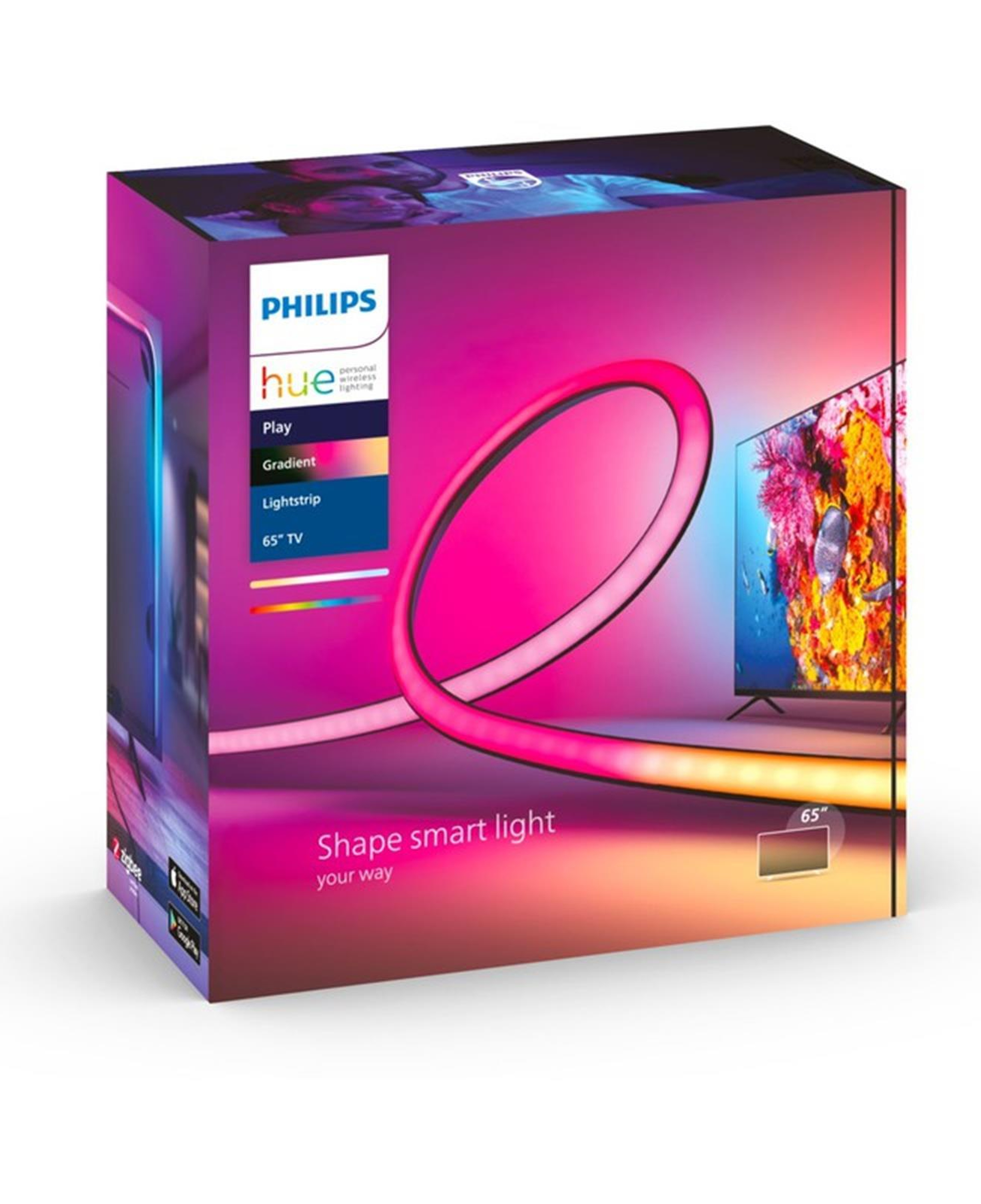 Philips Hue Lightstrip Gradient TV 65'' Akıllı Renkli LED Şerit Aydınlatma