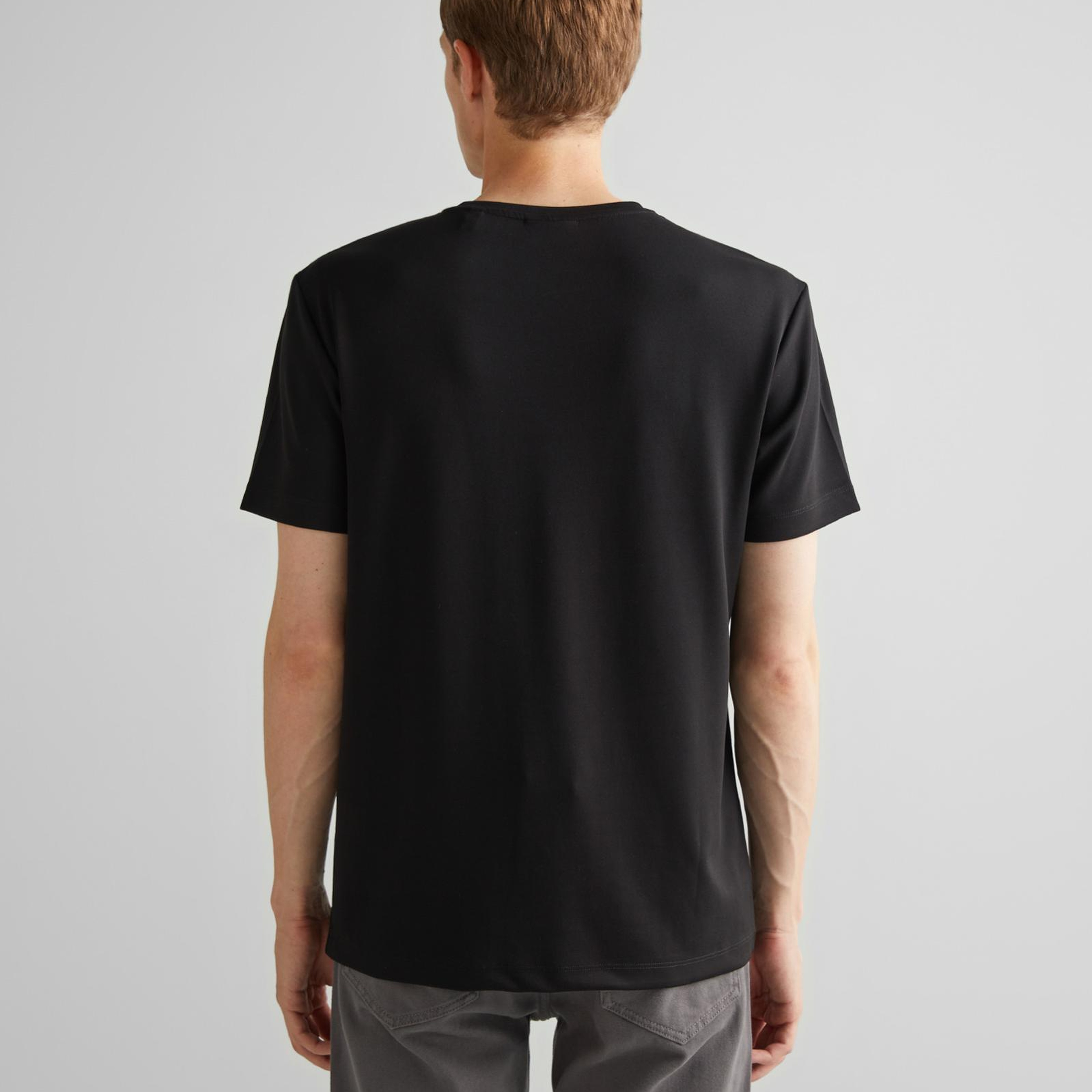 GANT Erkek Siyah Relaxed Fit Bisiklet Yaka T-Shirt