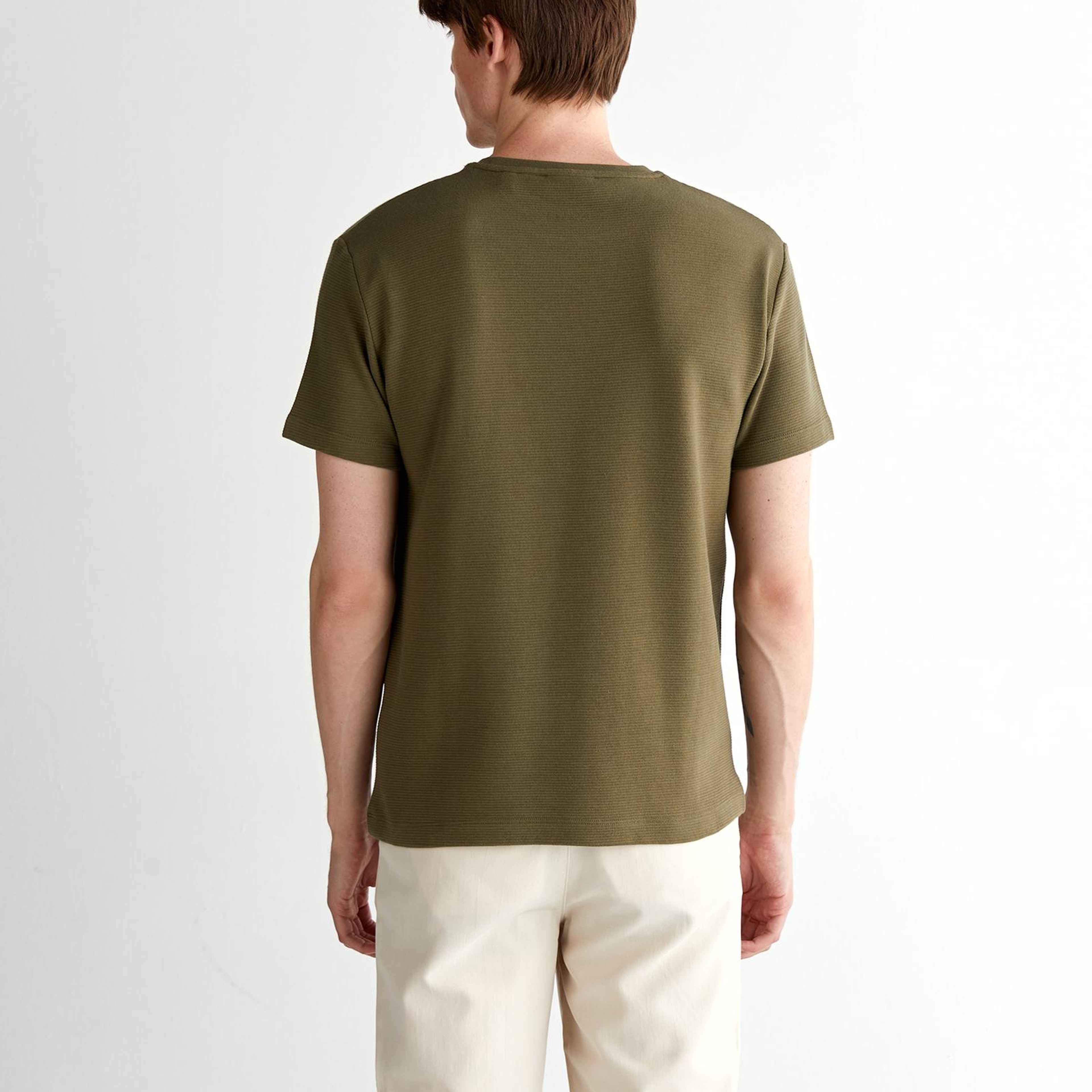 GANT Erkek Yeşil Regular Fit Bisiklet Yaka T-Shirt