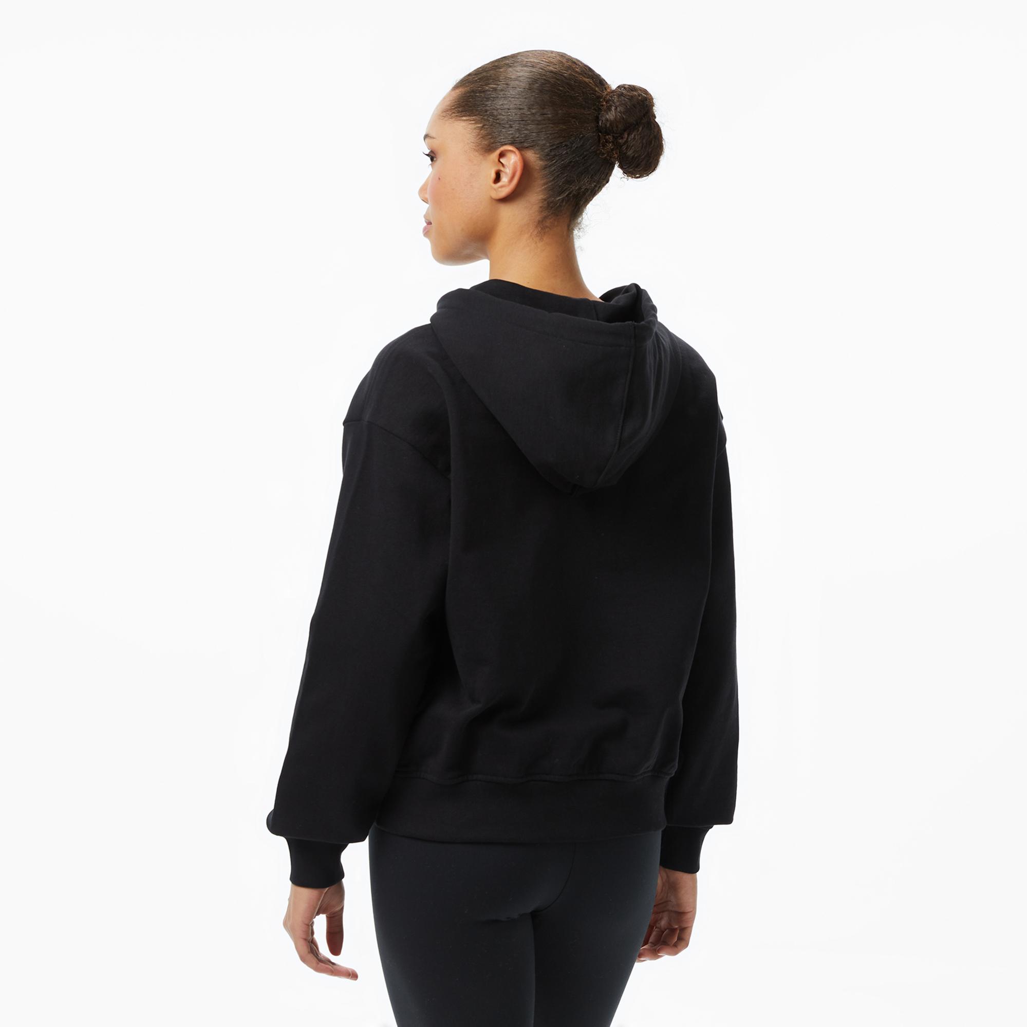 Calvin Klein Monologo French Terry Kadın Siyah Sweatshirt