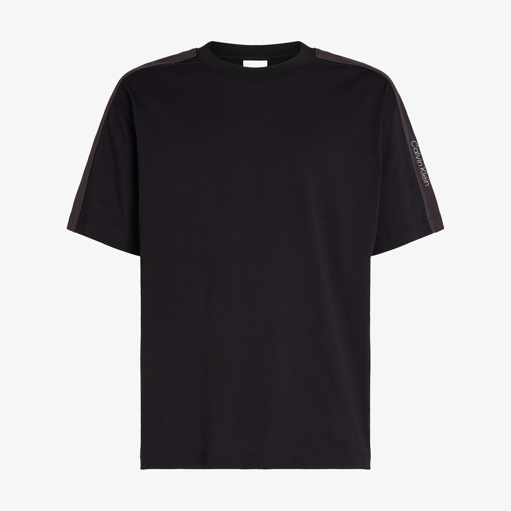 Calvin Klein Logo Tape Erkek Siyah T-Shirt