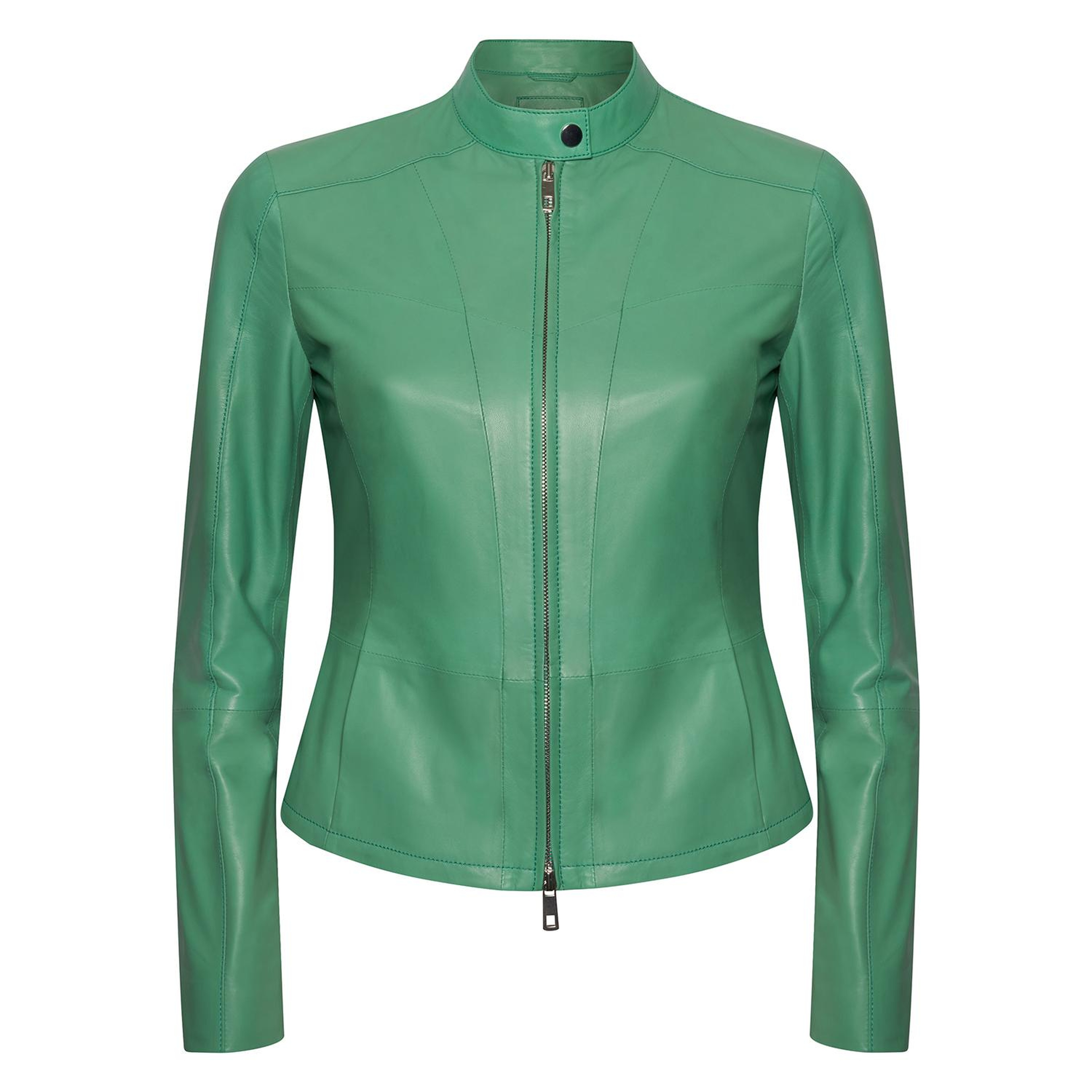 Kalle Yeşil Kadın Deri Ceket
