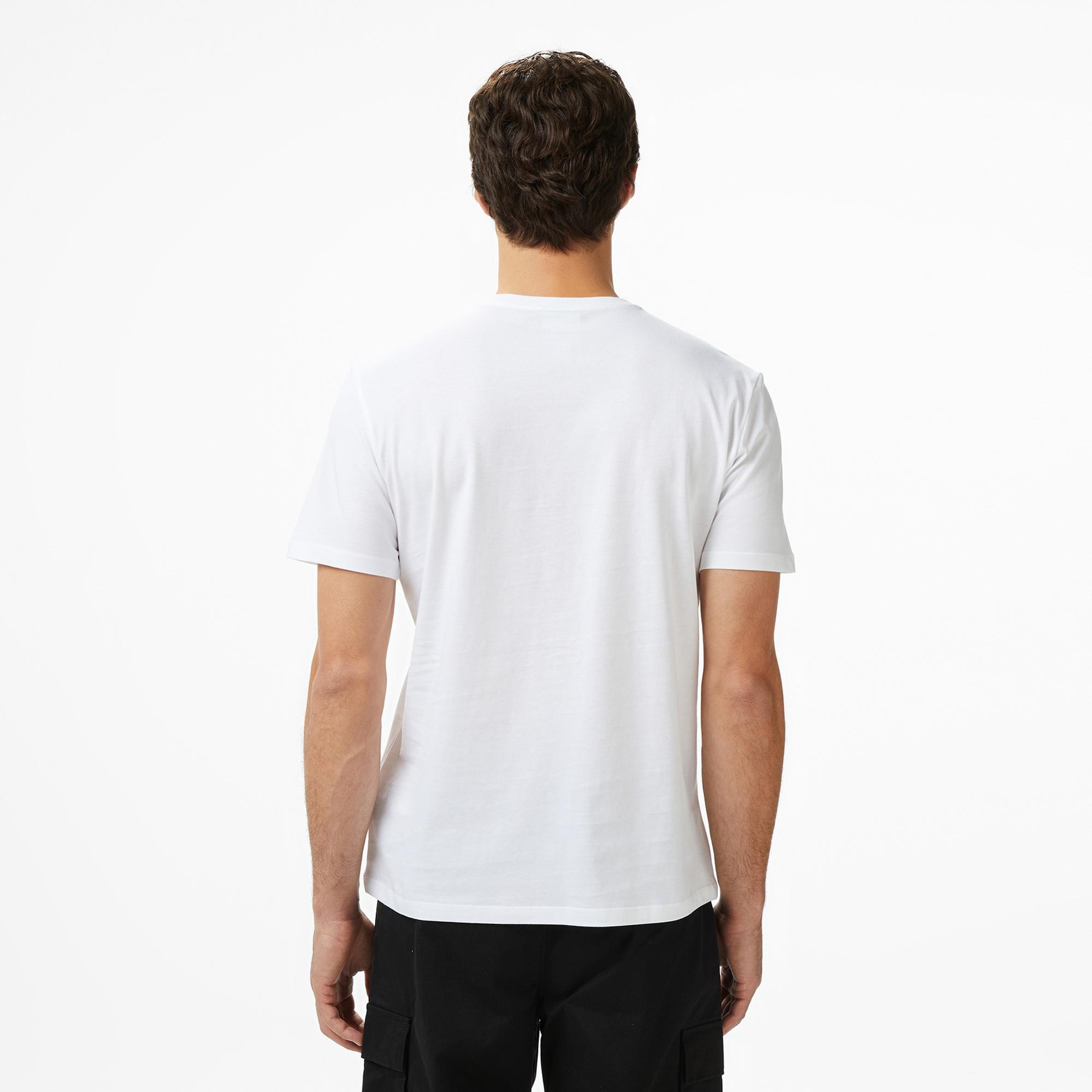 Calvin Klein Standard Logo Crew Erkek Beyaz T-Shirt