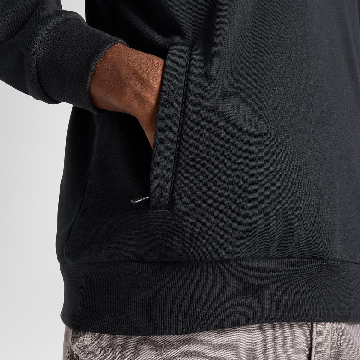 Converse Erkek Yarım Fermuarlı Siyah Sweatshirt