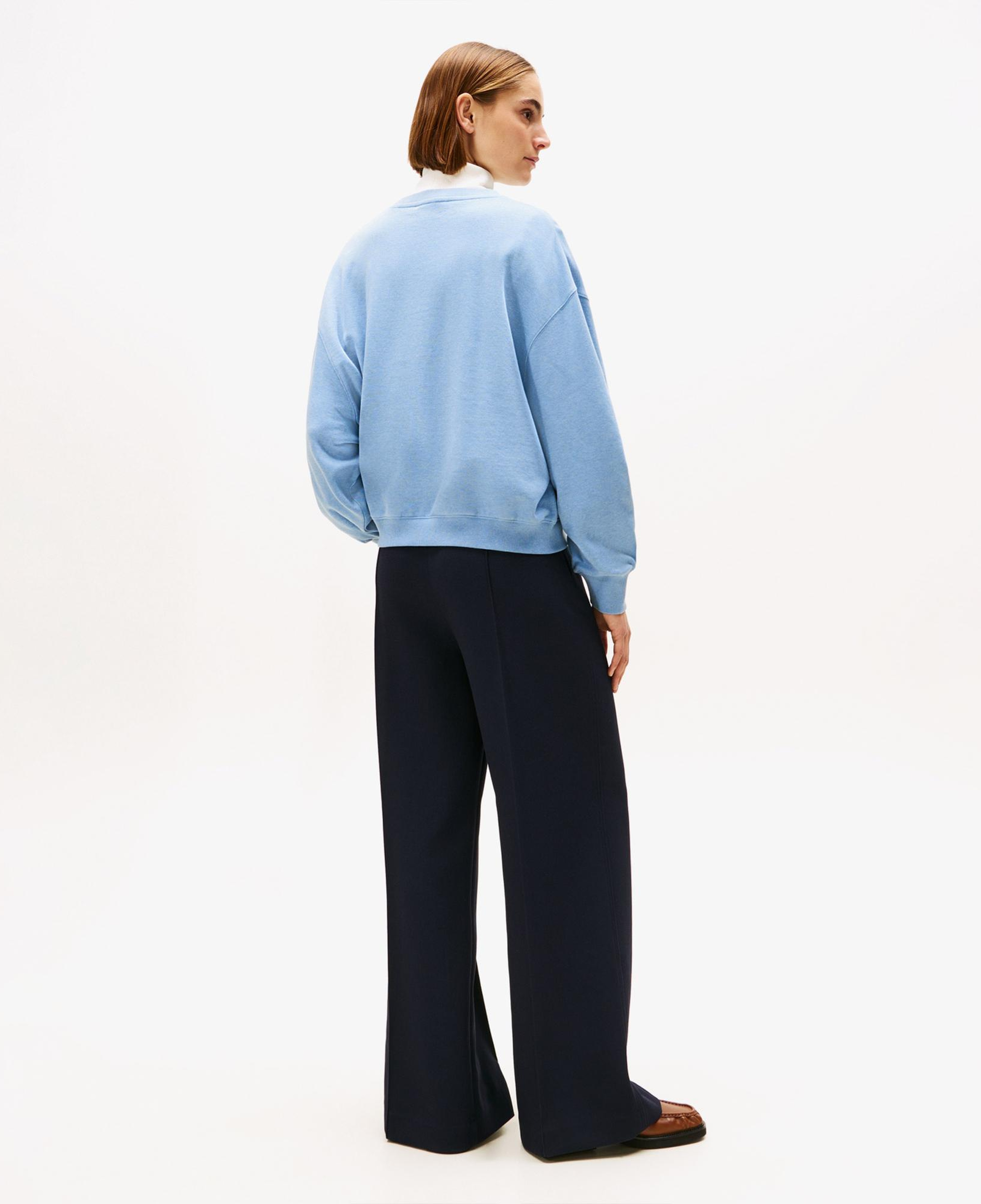 Tommy Hilfiger Classic Script Terry Kadın Mavi Sweatshirt