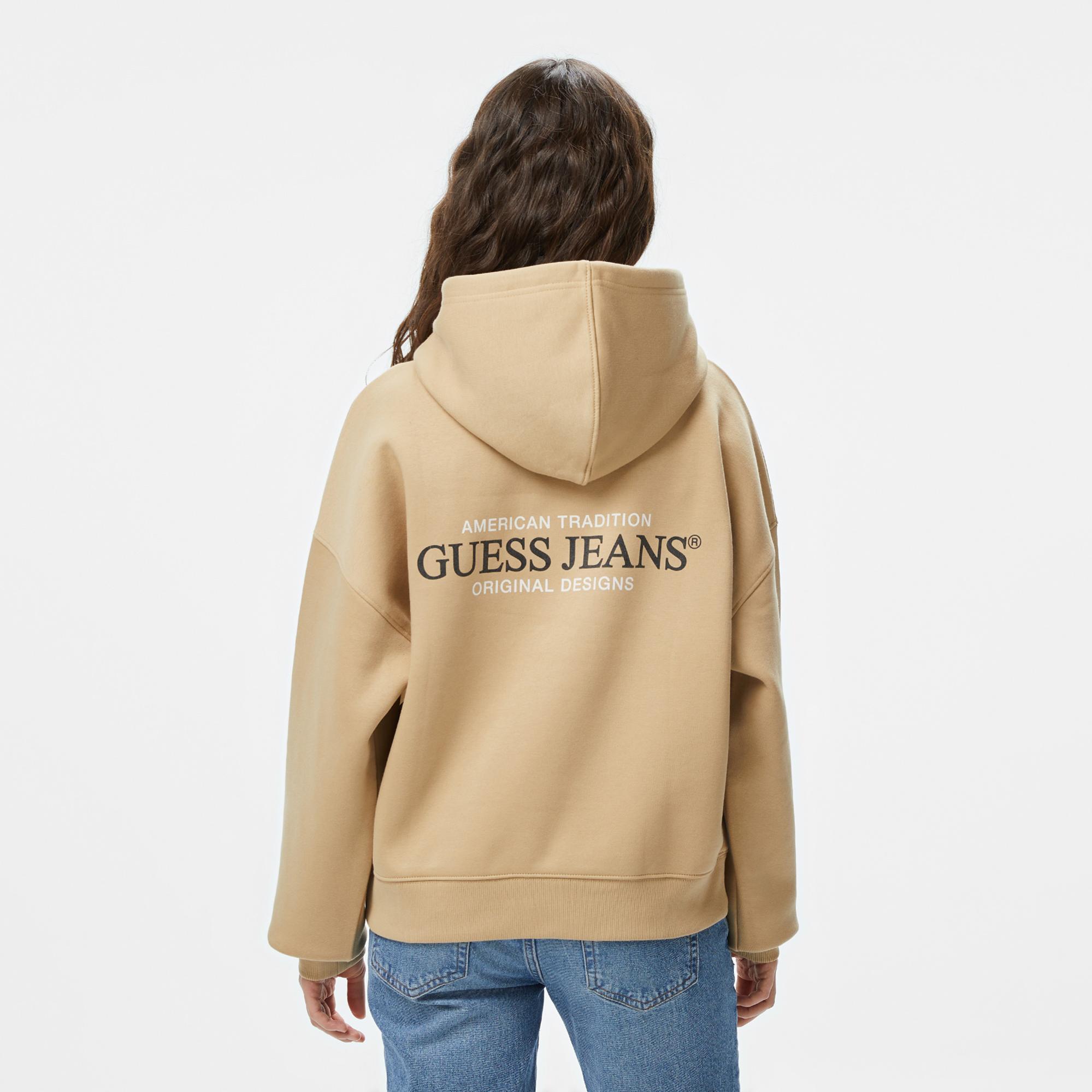 Guess American Traditional Kadın Bej Hoodie
