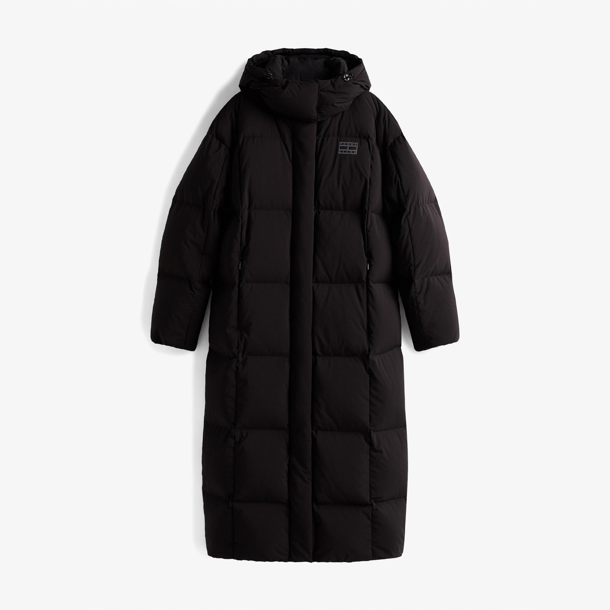 Tommy Jeans Alaska d Kadın Puffer Siyah Mont