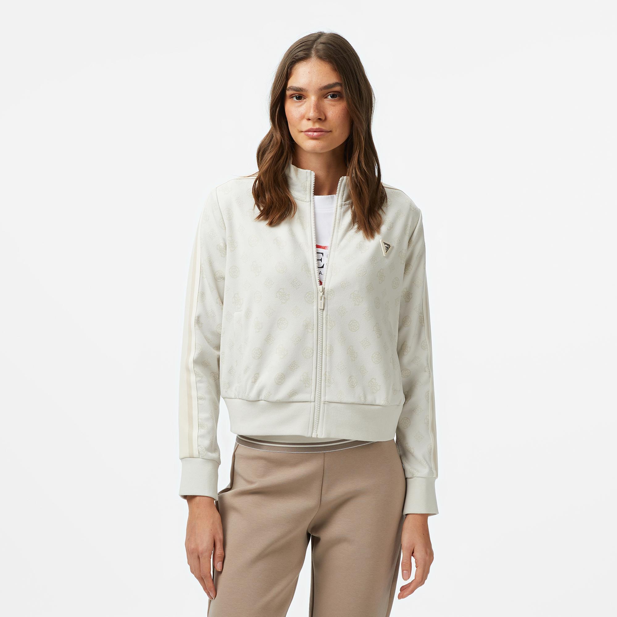 Guess Peony Kadın Beyaz Sweatshirt