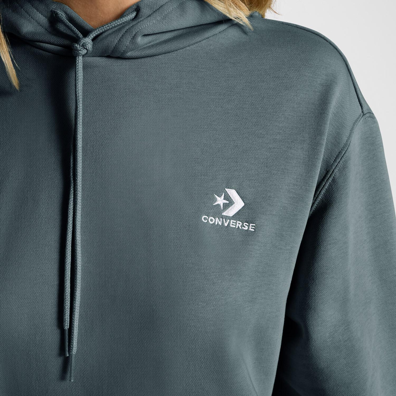 Converse Go-To Unisex Kapüşonlu Yeşil Hoodie