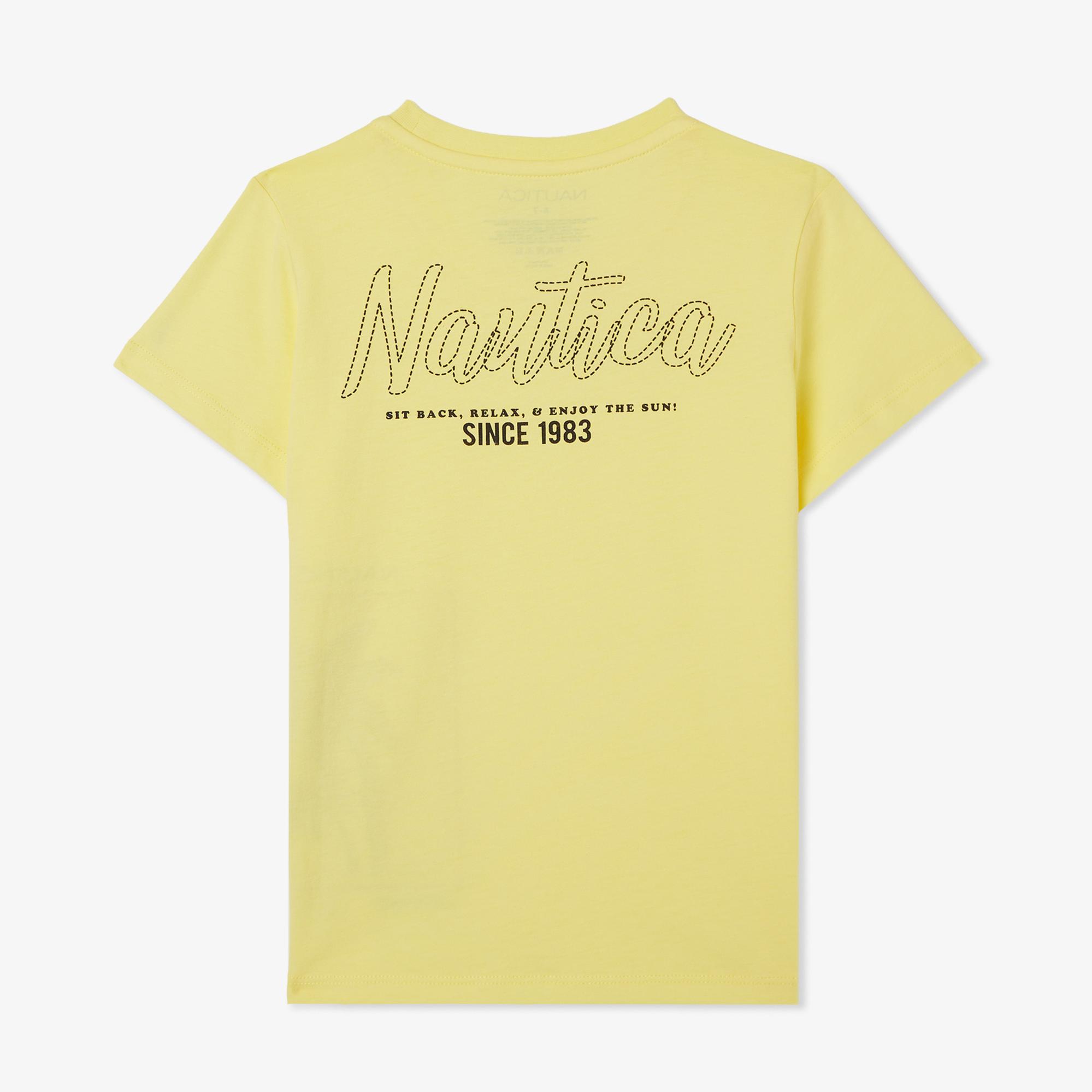 Nautica Erkek Çocuk Sarı Regular Fit Baskılı T-Shirt