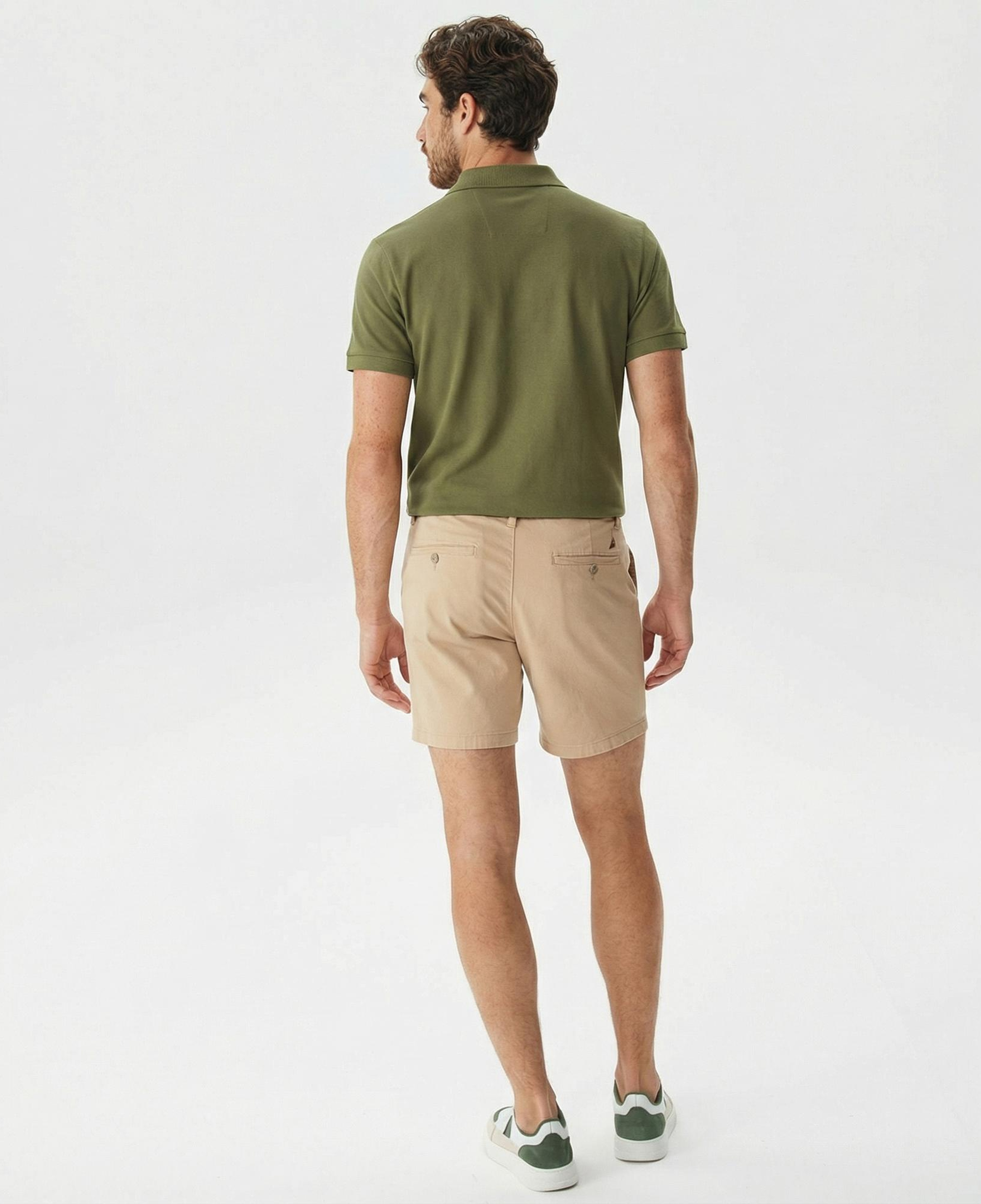 Nautica Erkek Bej Slim Fit Bermuda Şort