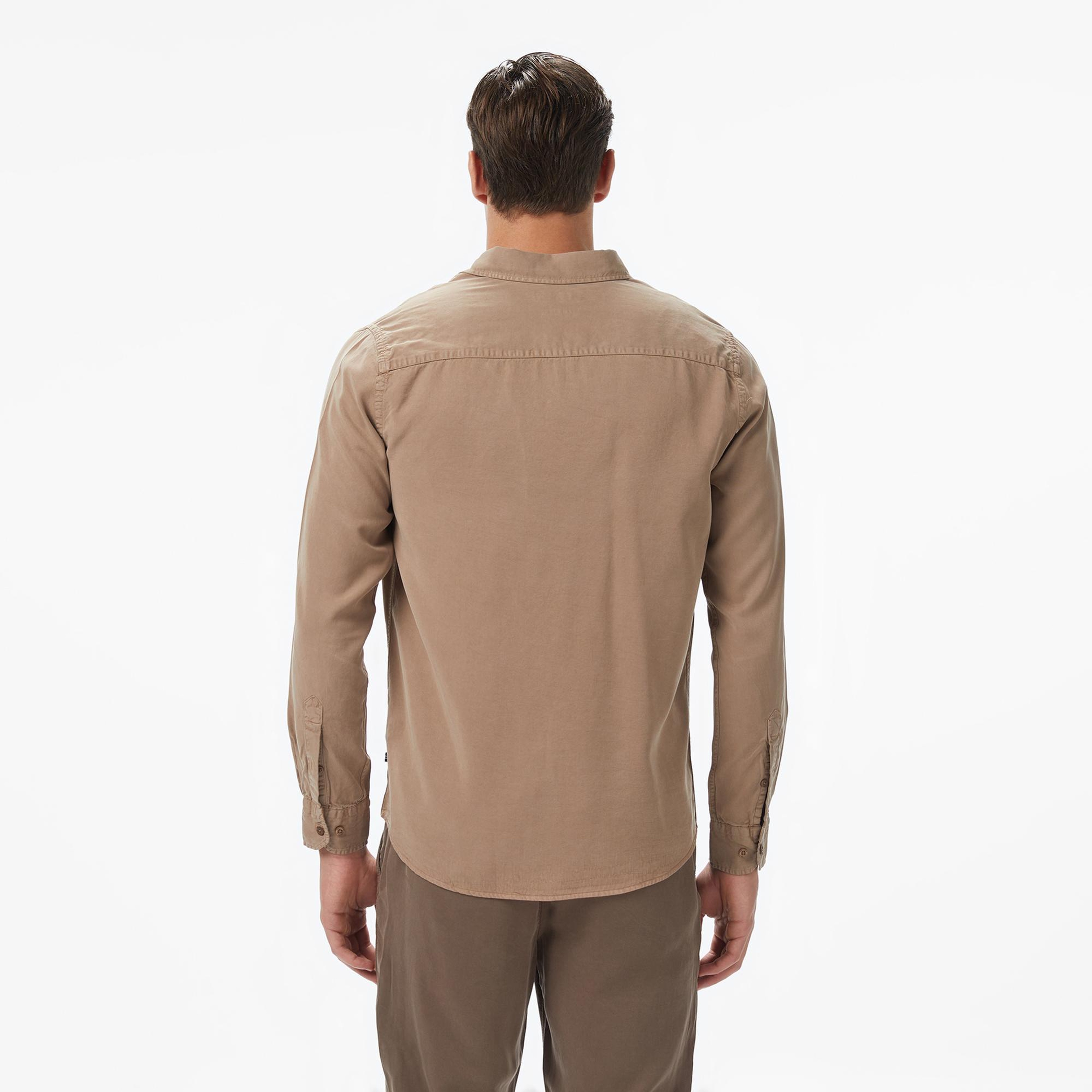 Nautica Erkek Bej Classic Fit Gömlek