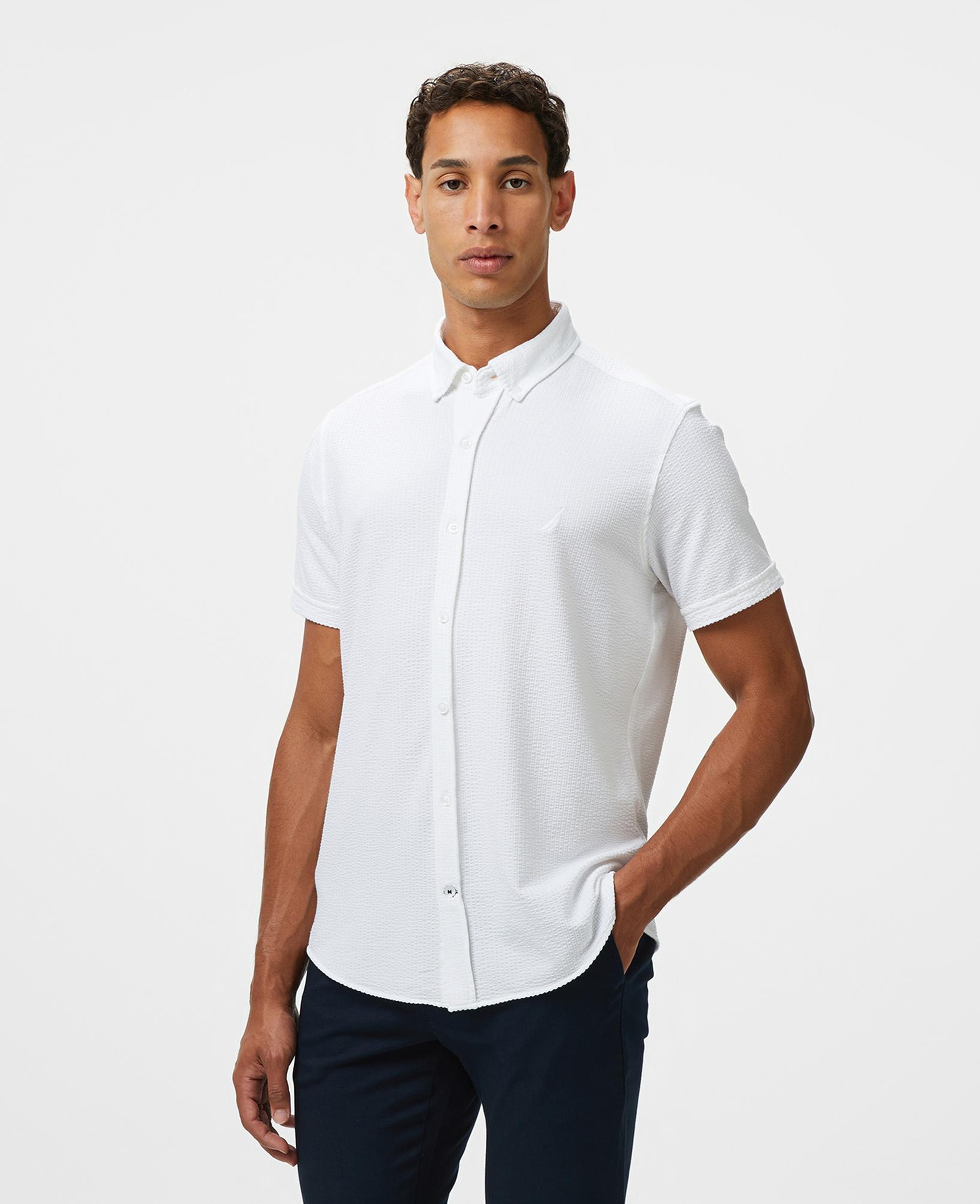 Nautica Erkek Beyaz Classic Fit Gömlek