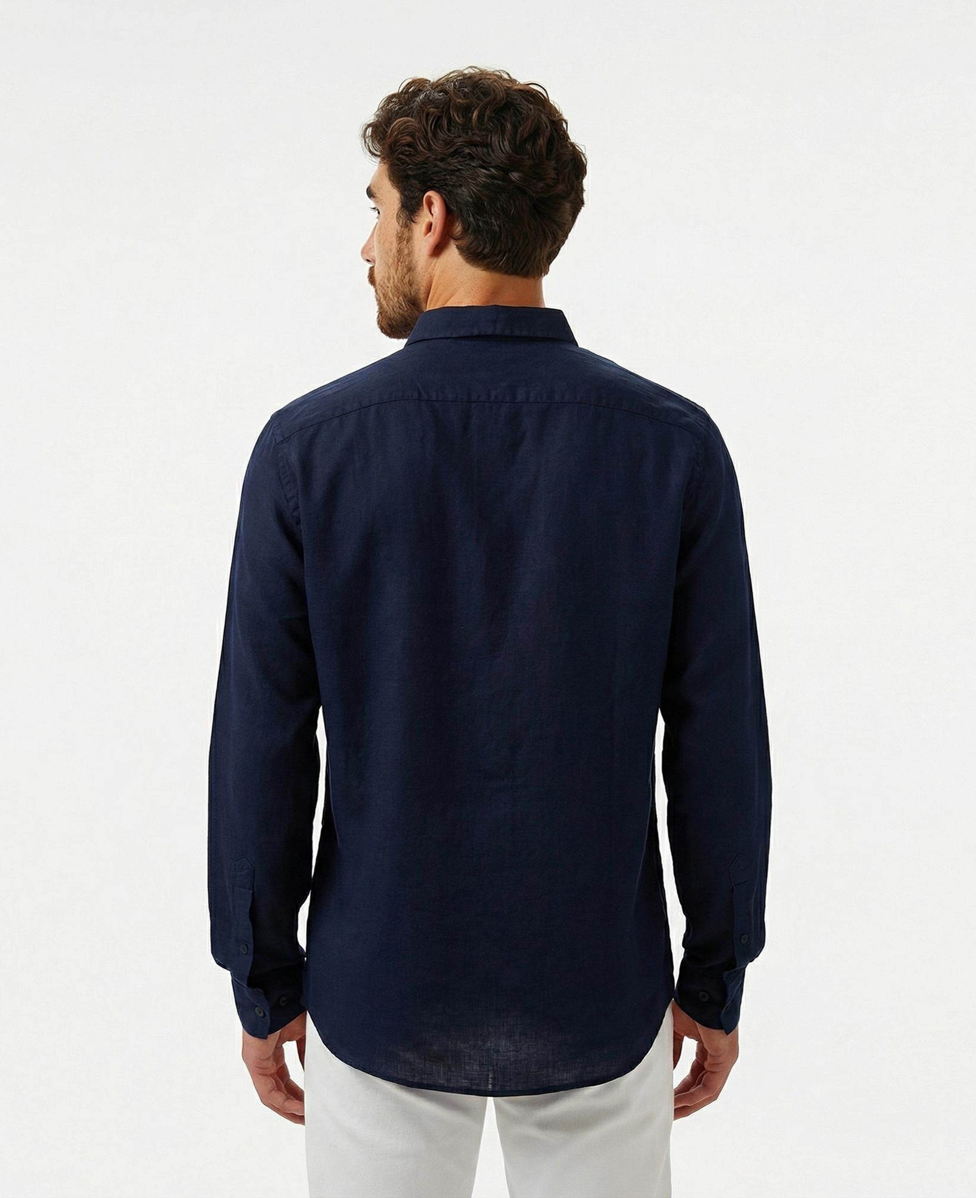 Nautica Erkek Lacivert Classic Fit Gömlek